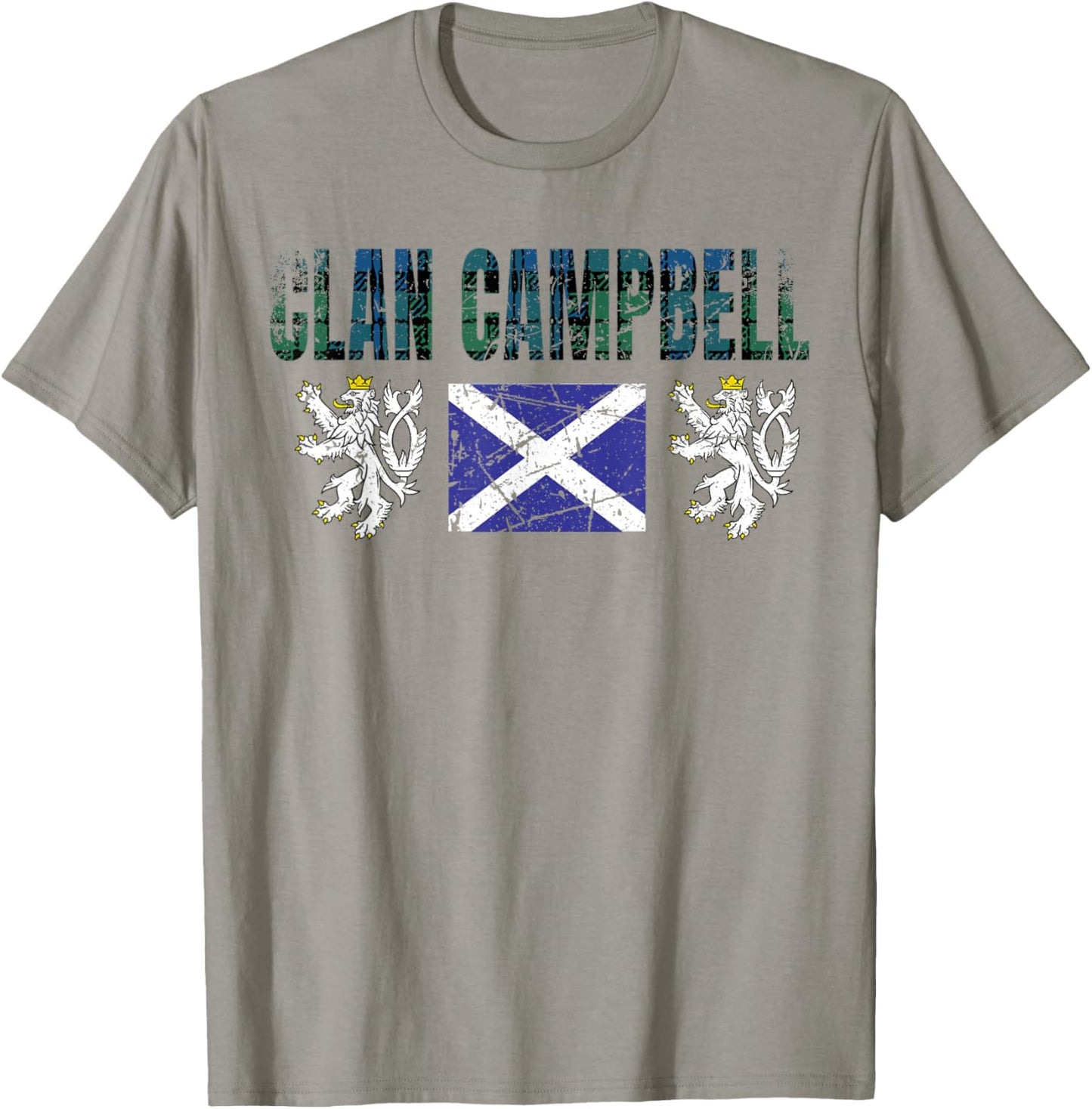 Clan Campbell Tartan Scottish Family Name Scotland Pride T-Shirt - T-Shirt | Sand