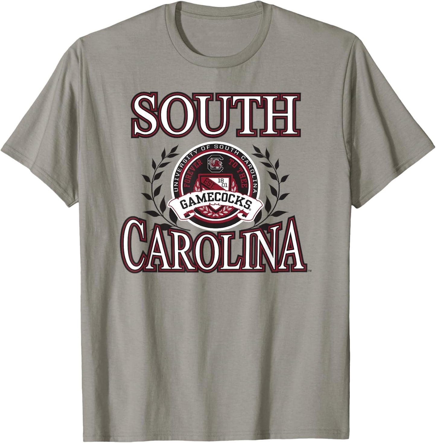 South Carolina Gamecocks Laurels Officially Licensed T-Shirt - T-Shirt | Sand