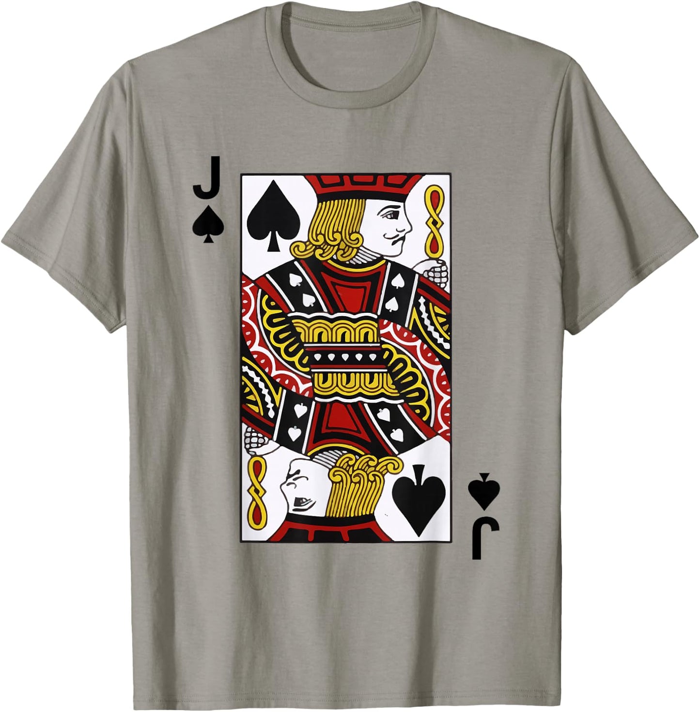 Jack of Spades J Blackjack Playing Cards T-Shirt - T-Shirt | Sand