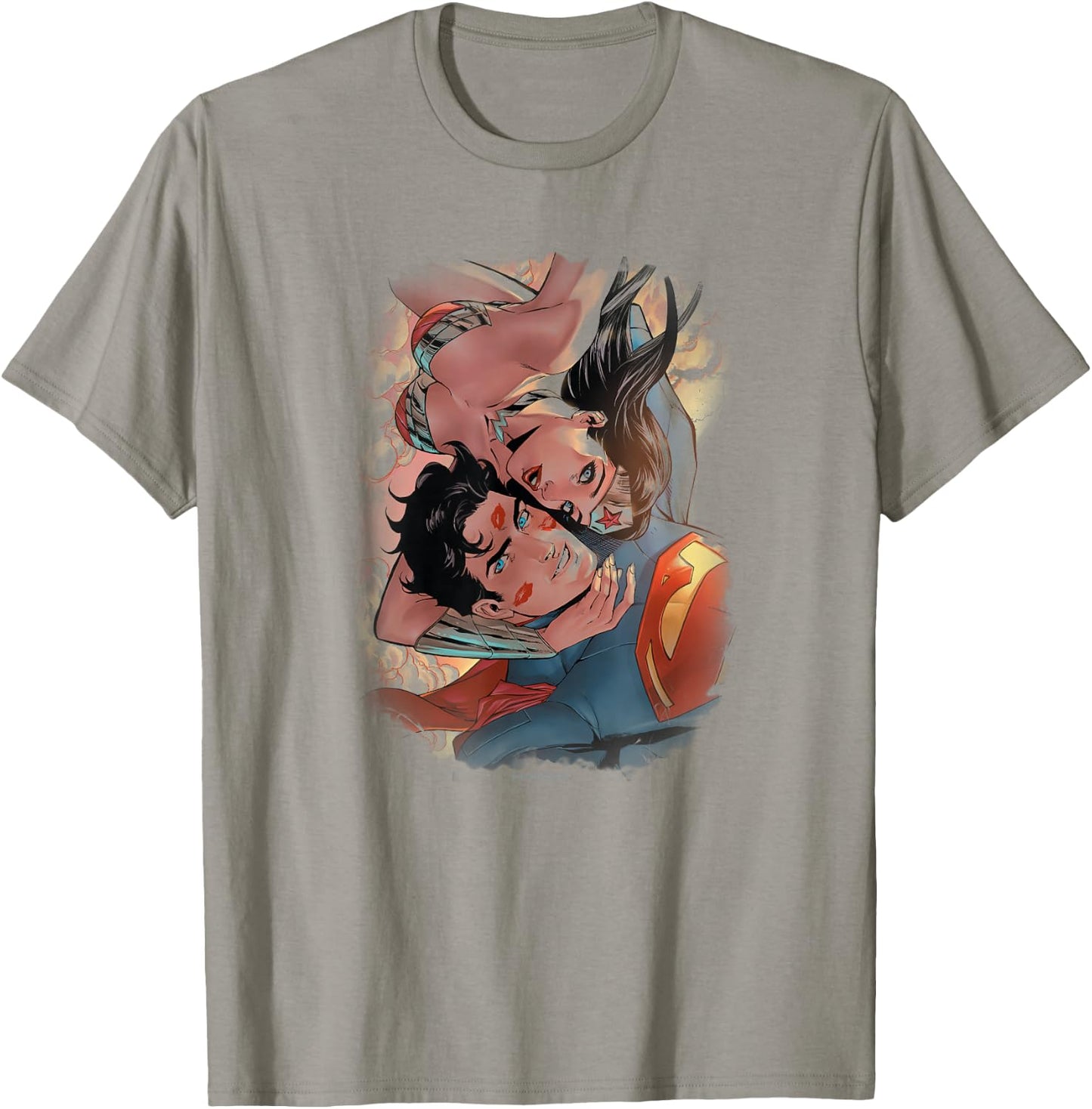 Justice League Superman & Wonder Woman Love Birds T Shirt T-Shirt - T-Shirt | Sand