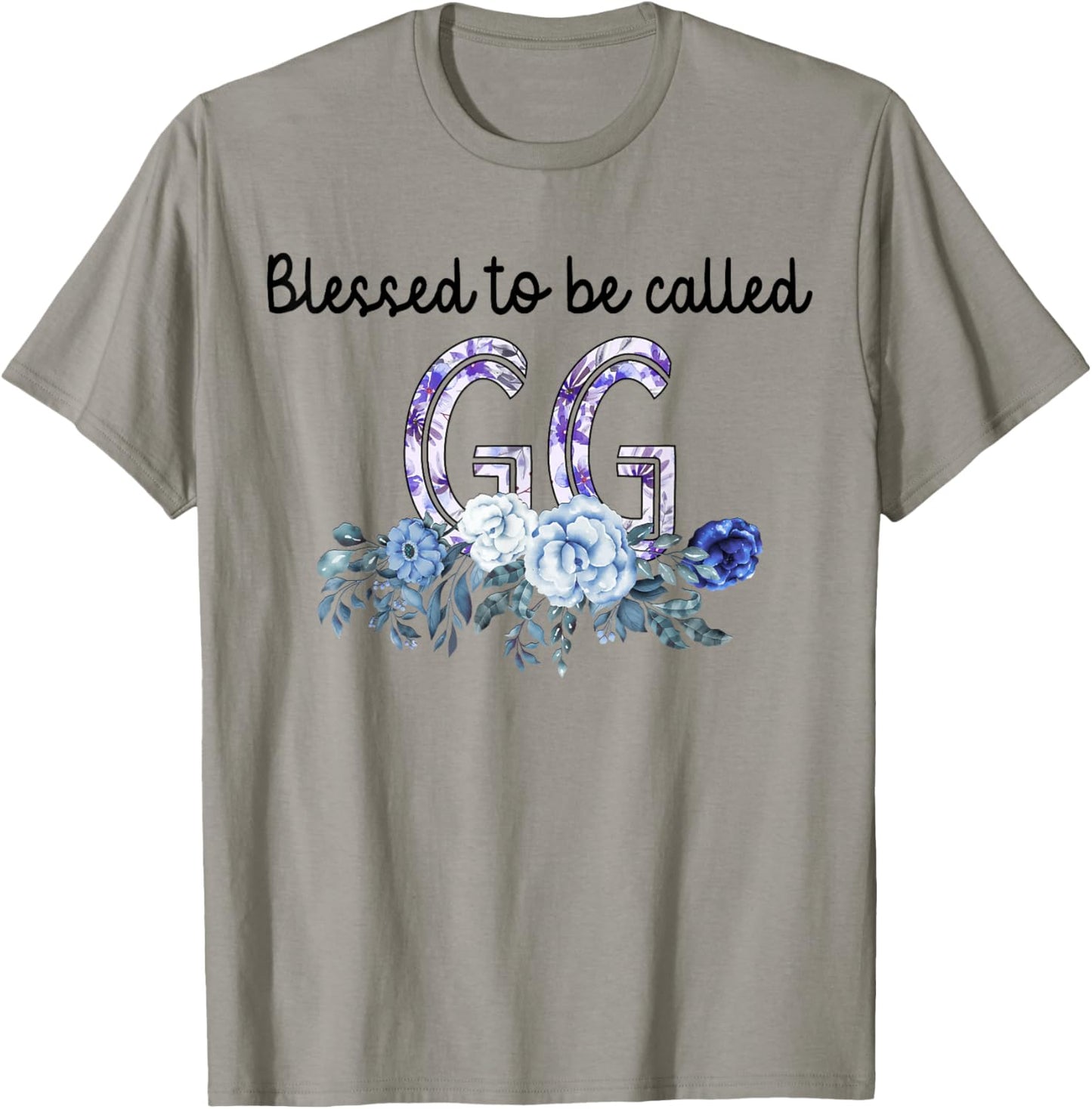Blessed To Be Called GG Cute Flowers Gifts T-Shirt - T-Shirt | Sand