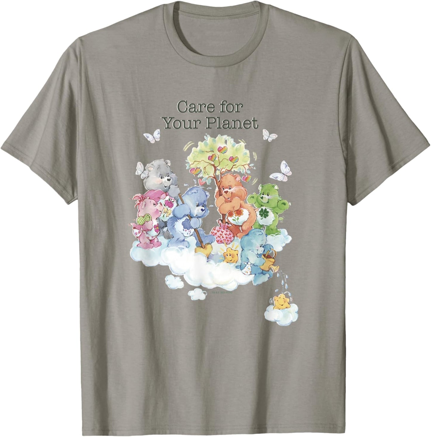 Care Bears Earth Day Care For Your Planet Vintage Retro T-Shirt - T-Shirt | Sand
