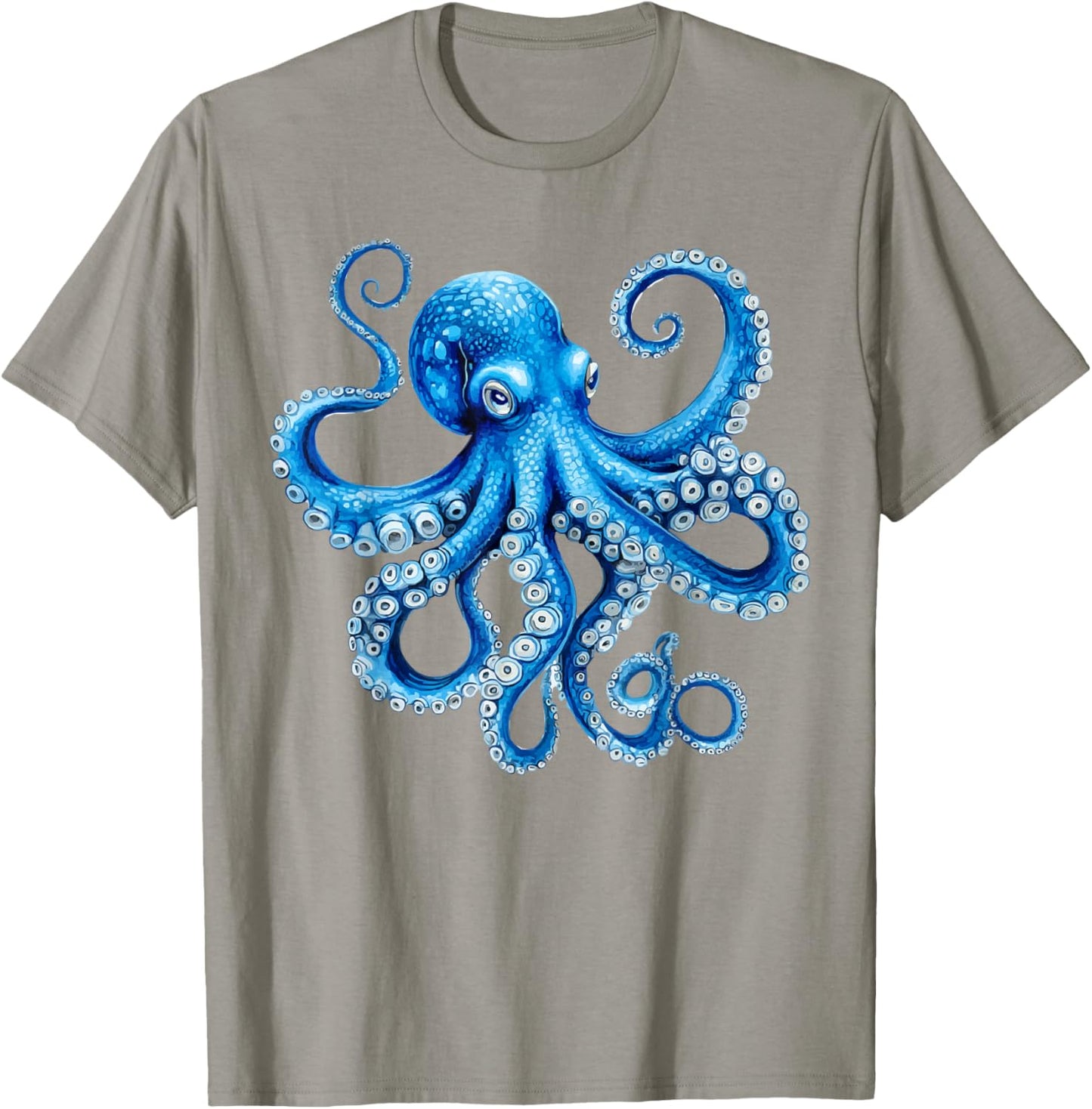 Cool Blue Octopus Sea Ocean Lover,Tentacles Octopus Lover T-Shirt - T-Shirt | Sand