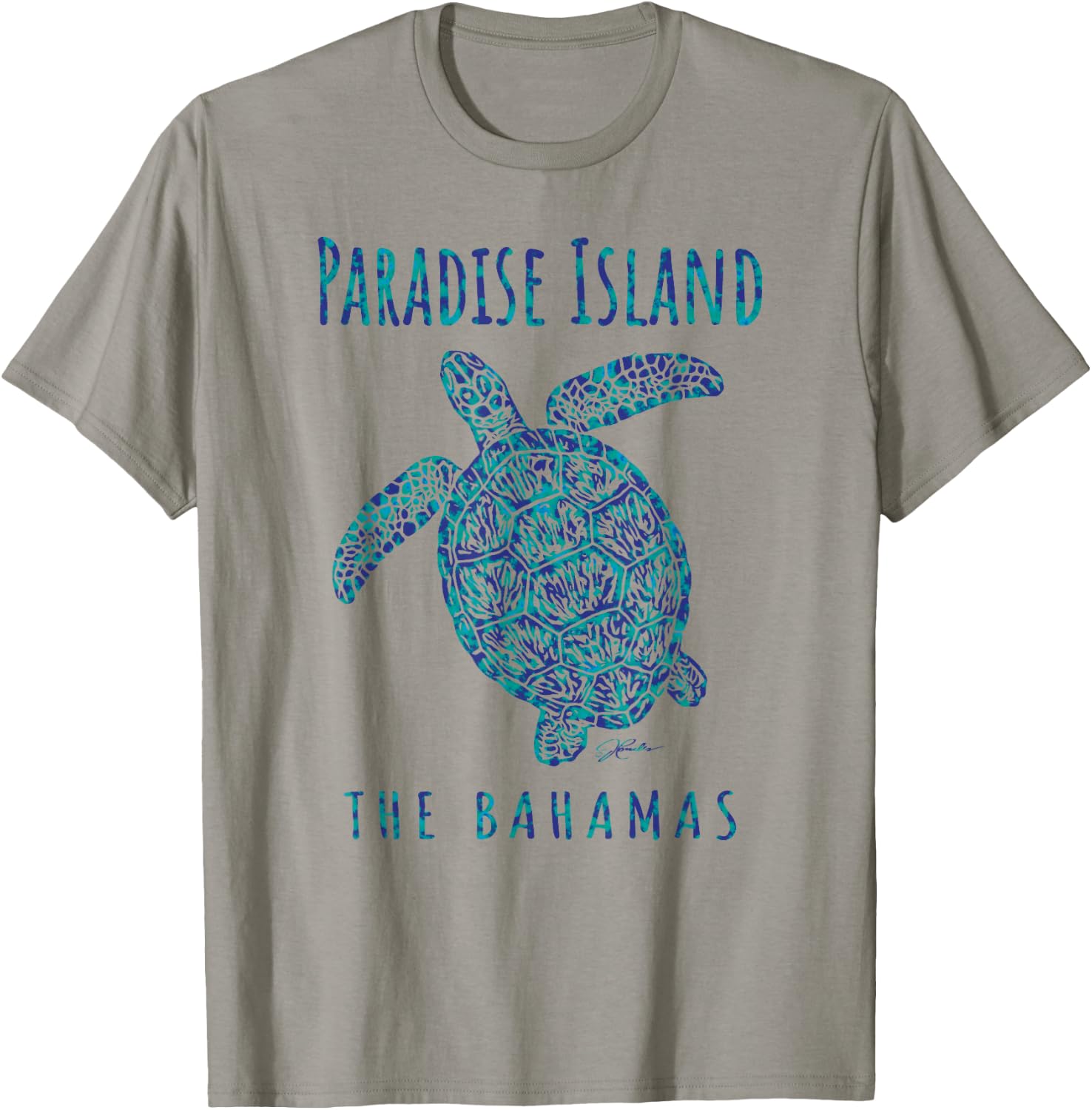 JCombs: Paradise Island, The Bahamas, Sea Turtle, Beach T-Shirt - T-Shirt | Sand