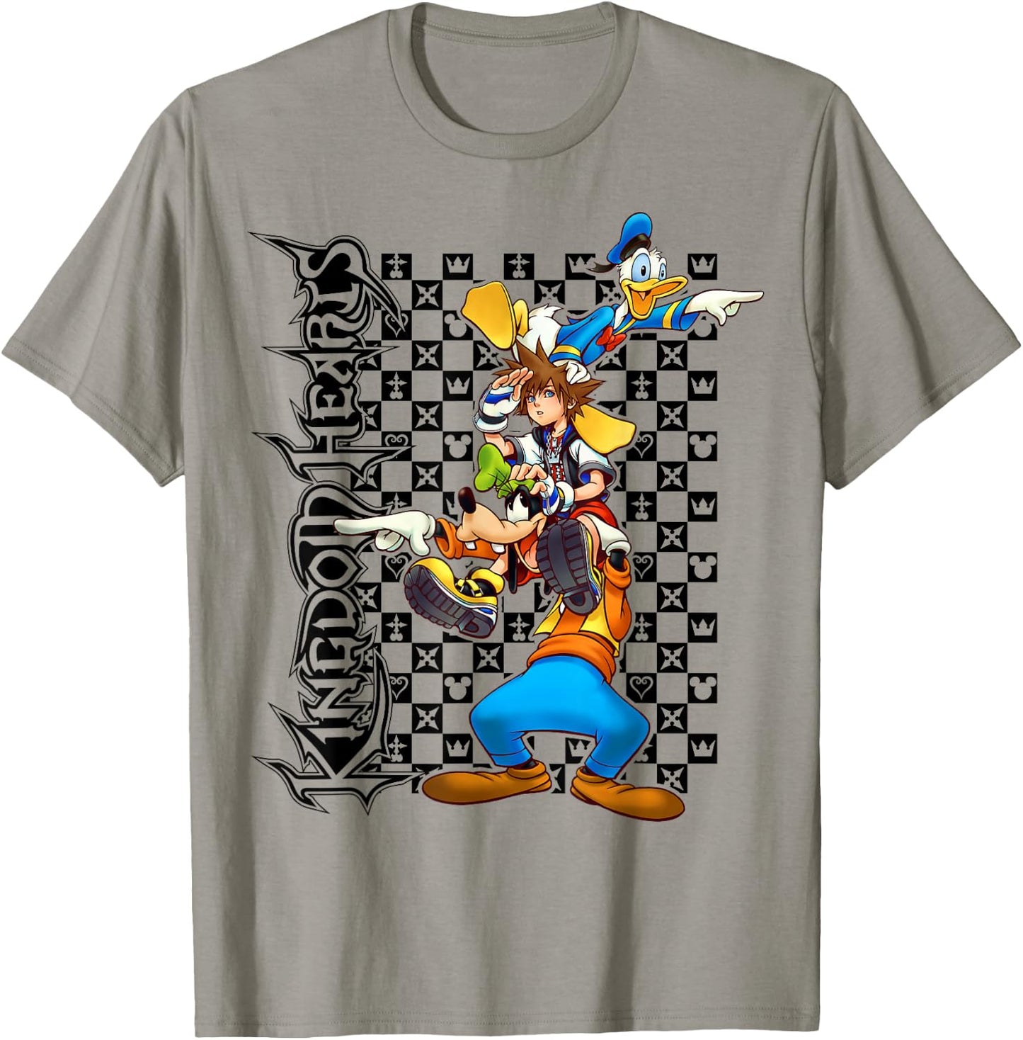 Kingdom Hearts - Check Group T-Shirt - T-Shirt | Sand
