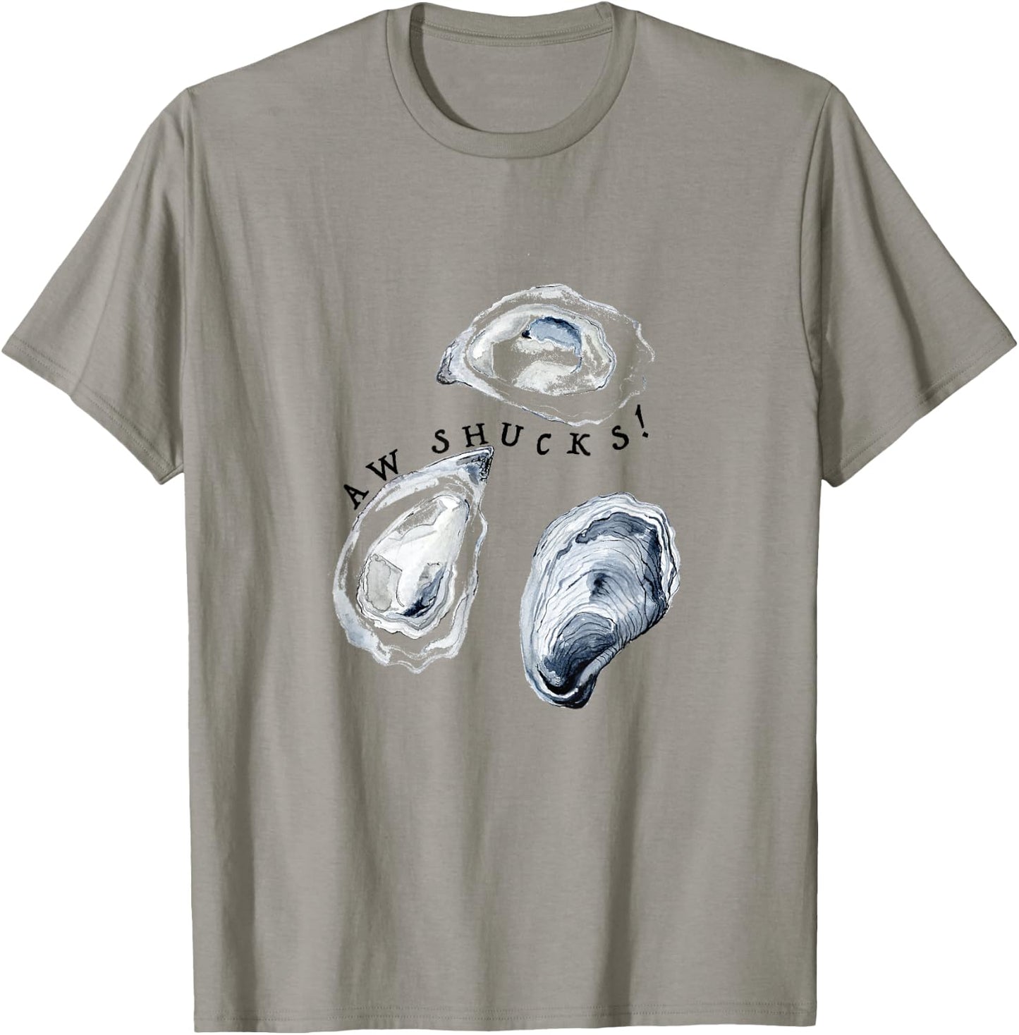 Aw Shucks Cute Funny Oyster , Kids, and Men T-Shirt - T-Shirt | Sand