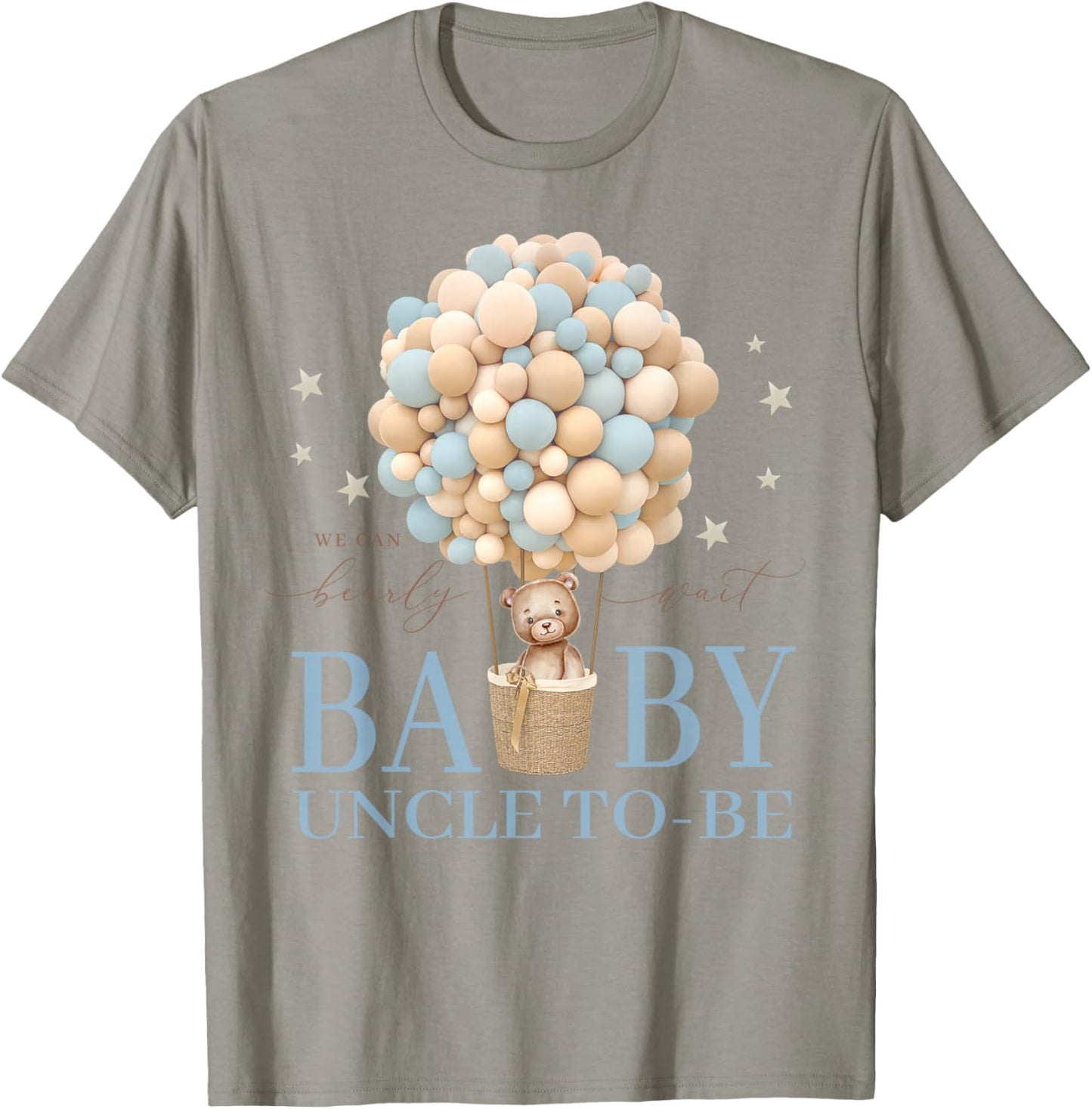 Uncle We Can Bearly Wait Baby Shower Bear Family Matching T-Shirt - T-Shirt | Sand