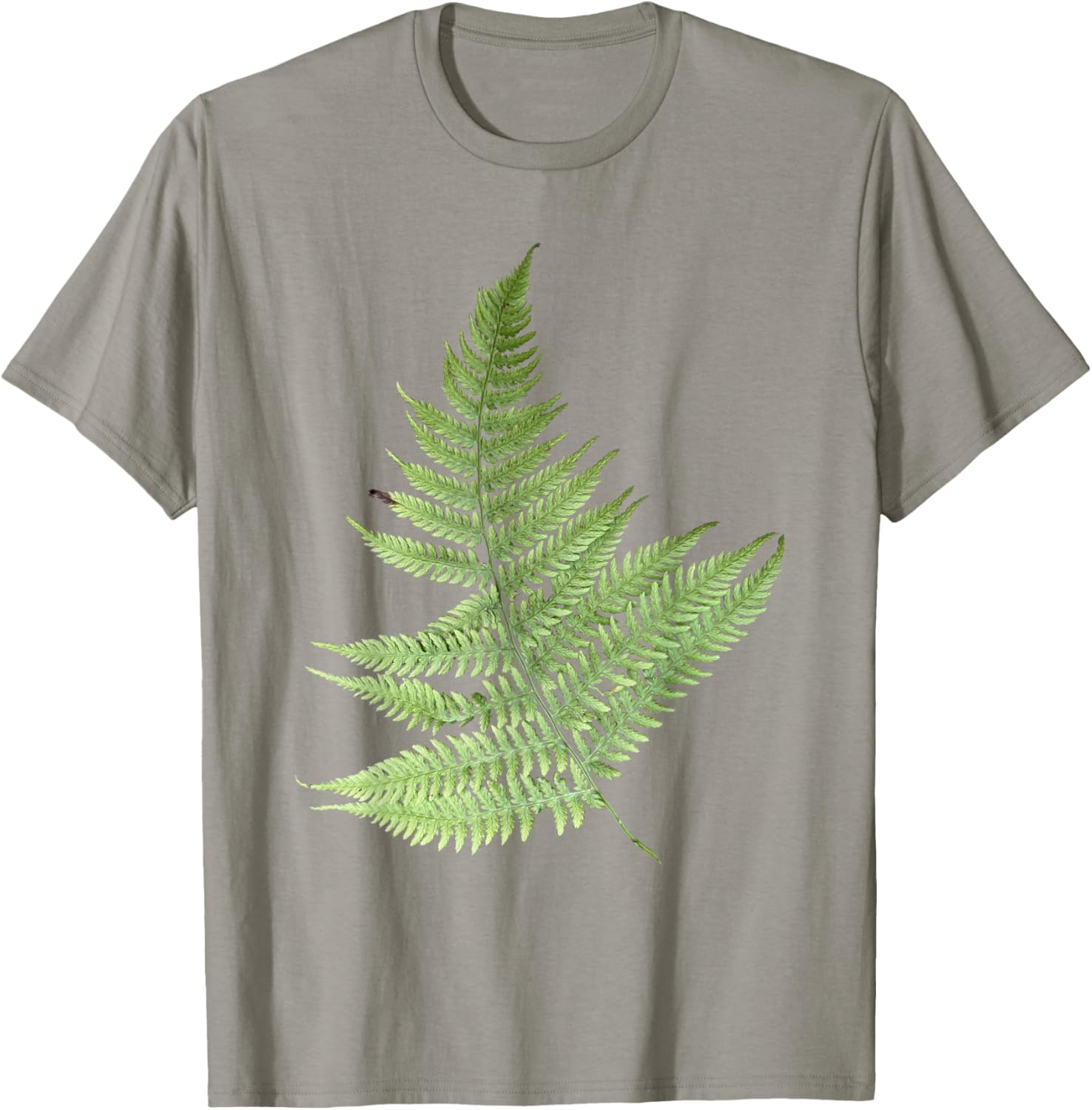 Fern Leaves Botanical Art for Spring and Autumn Green Fern T-Shirt - T-Shirt | Sand