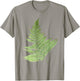 Fern Leaves Botanical Art for Spring and Autumn Green Fern T-Shirt - T-Shirt | Sand