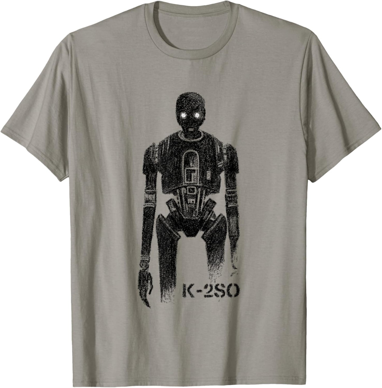 Star Wars Rogue One Iconic K-2SO Enforcer Droid Faded Logo T-Shirt - T-Shirt | Sand