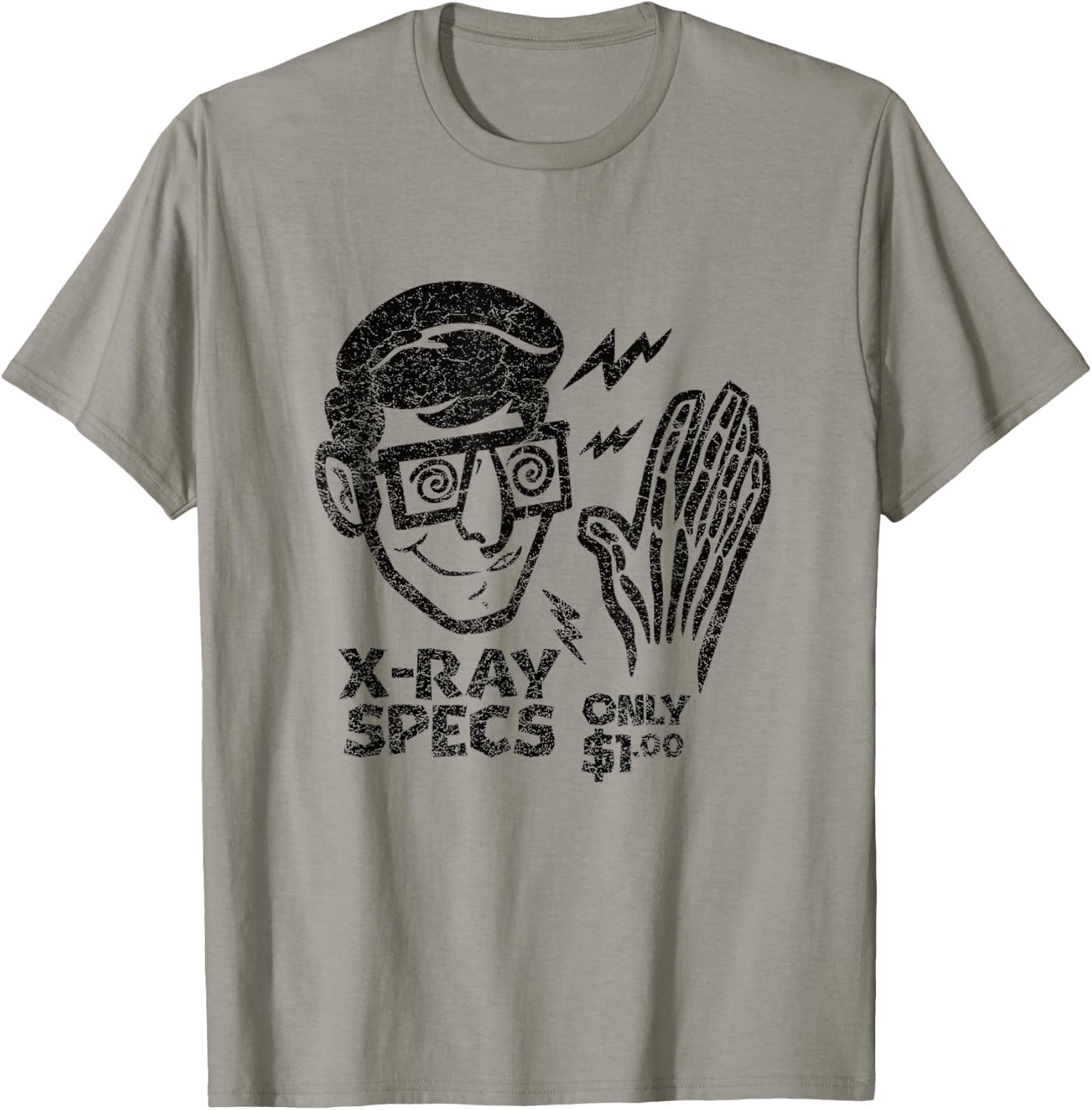 Retro X-Ray Specs Funny Nostalgia Vintage Comic Design T-Shirt - T-Shirt | Sand