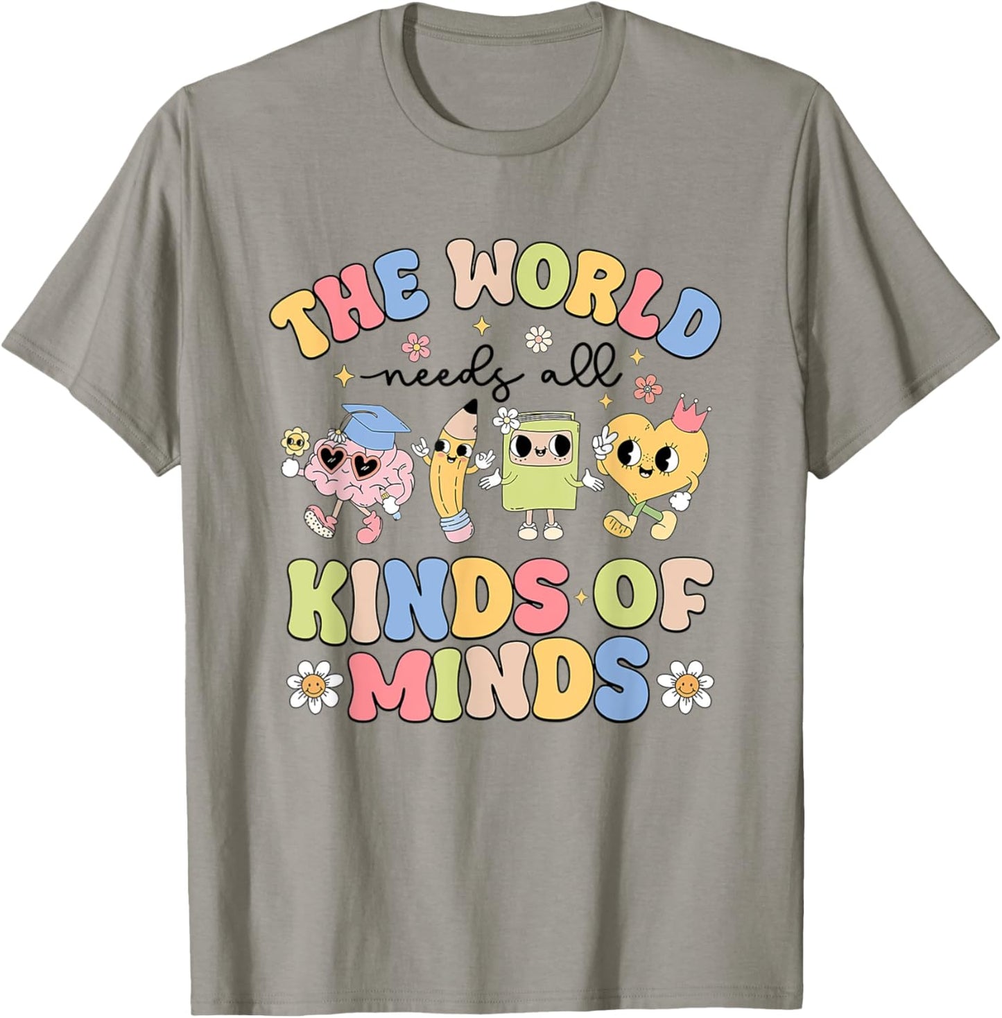 Women The World Need All Kinds Of Minds Sped Teacher Rbt T-Shirt - T-Shirt | Sand