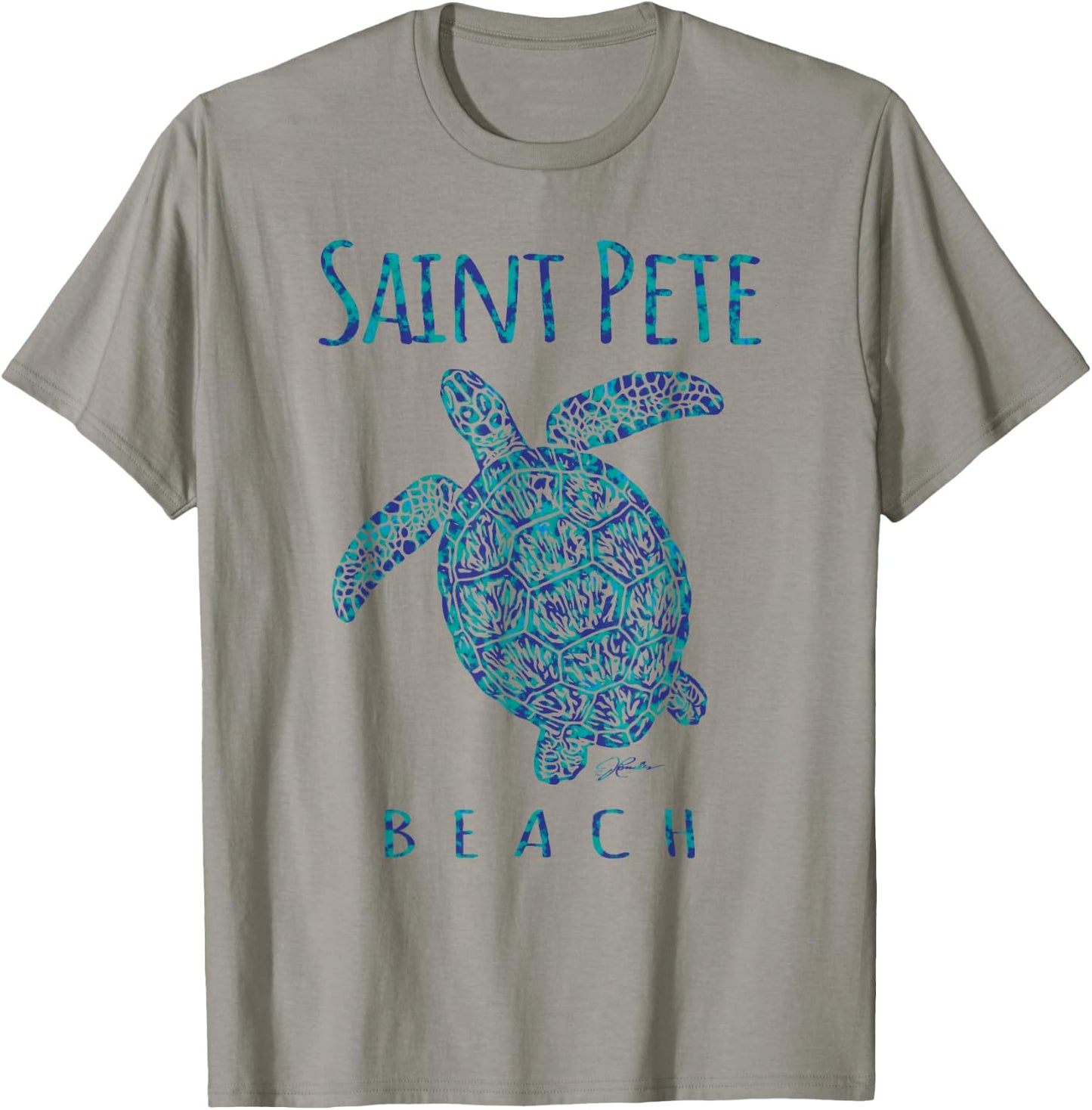 JCombs: Saint Pete Beach, FL, Sea Turtle, Beach T-Shirt - T-Shirt | Sand
