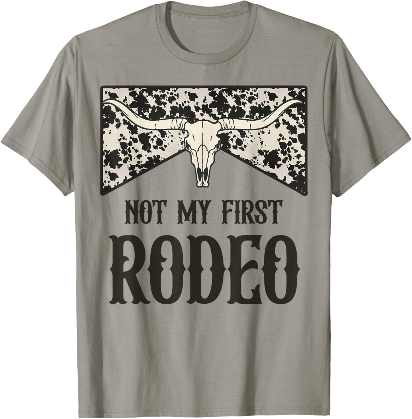 Not My First Rodeo Bull Skull Leopard Western Rodeo Country T-Shirt - T-Shirt | Sand