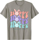 Retro Nurse Easter Hoppy Nurse Rn Easter Groovy Bunny Spring T-Shirt - T-Shirt | Sand