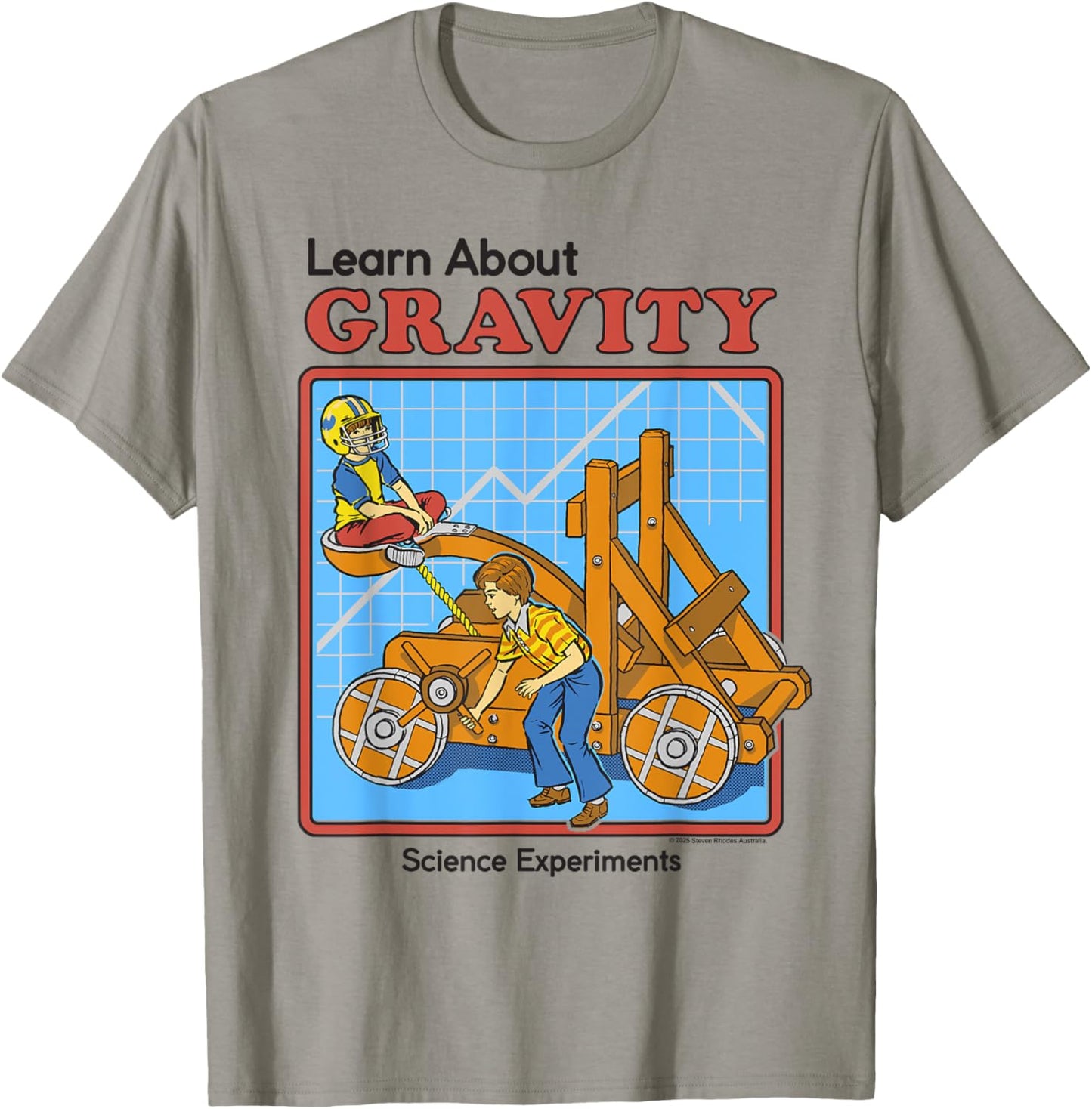 Learn About Gravity Sarcastic Retro Funny Adult Humor T-Shirt - T-Shirt | Sand