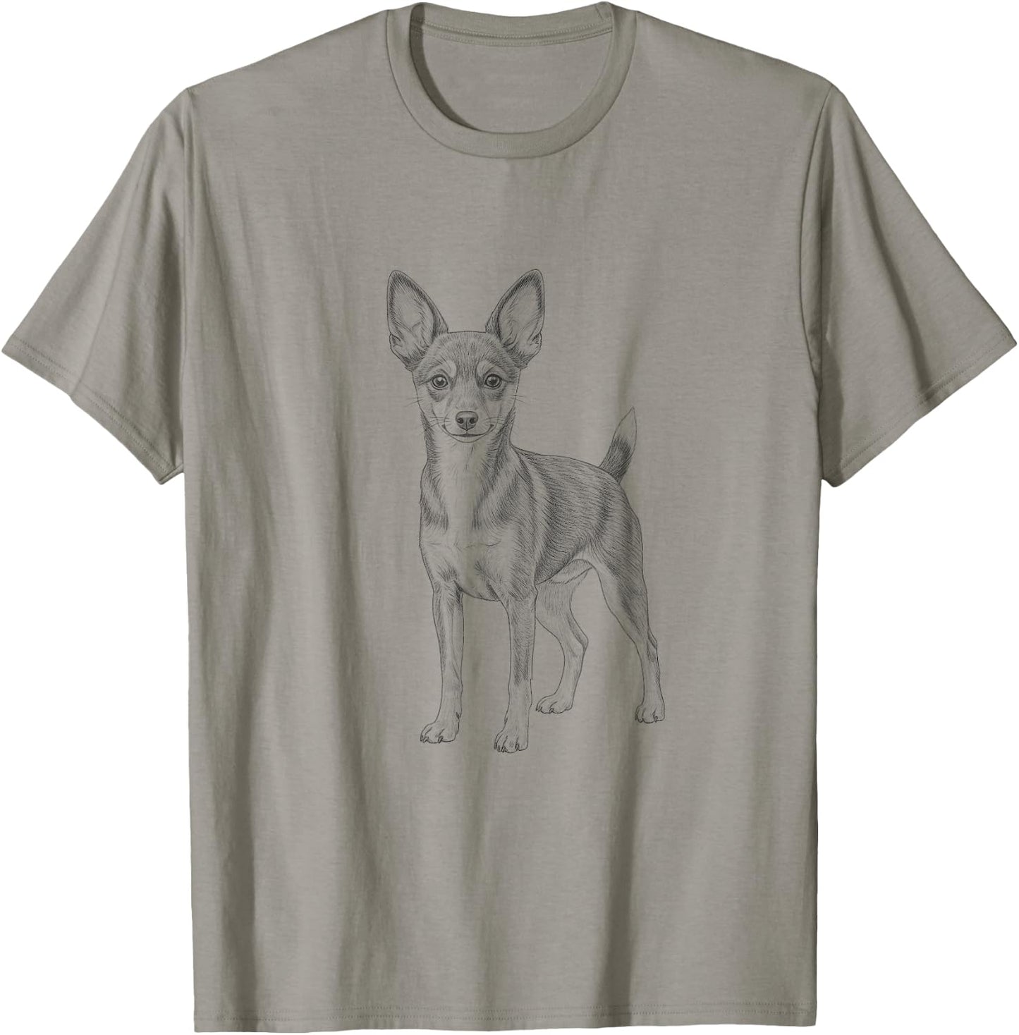Vintage Toy Fox Terrier Drawing Art Design T-Shirt - T-Shirt | Sand
