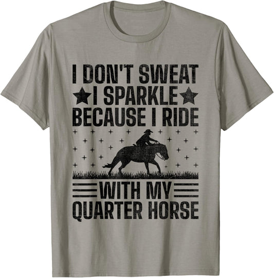 American Quarter Horse Owner Horse Riding Horses Racing T-Shirt - T-Shirt | Sand