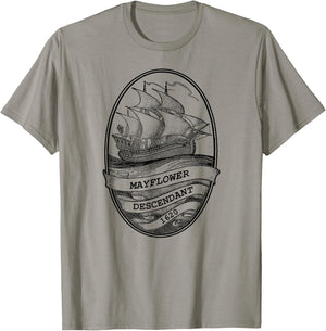 Mayflower Descendant 1620 T-Shirt - T-Shirt | Sand