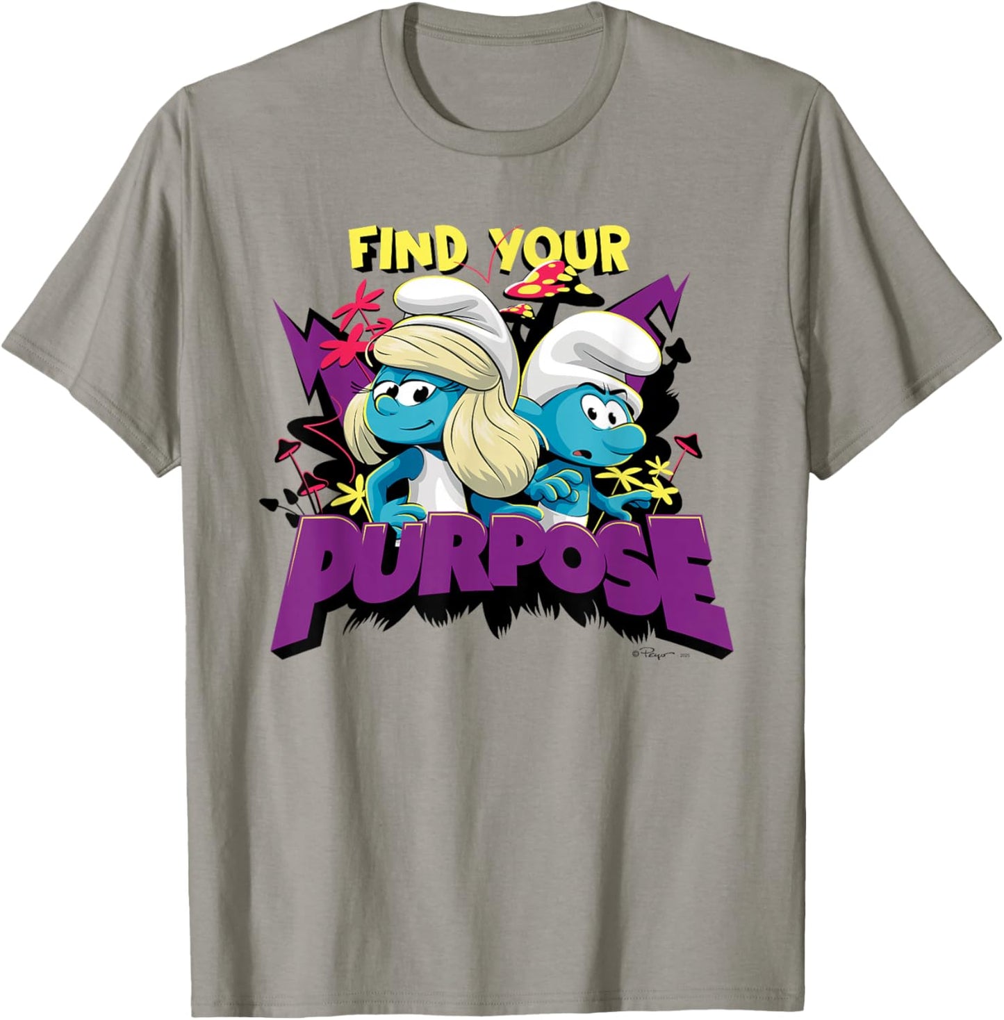 The Smurfs Movie Find Your Purpose Smurfette T-Shirt - T-Shirt | Sand