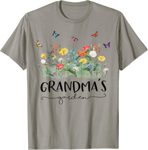 Butterfly Flowers Plant Grandma's Garden Gardener T-Shirt - T-Shirt | Sand