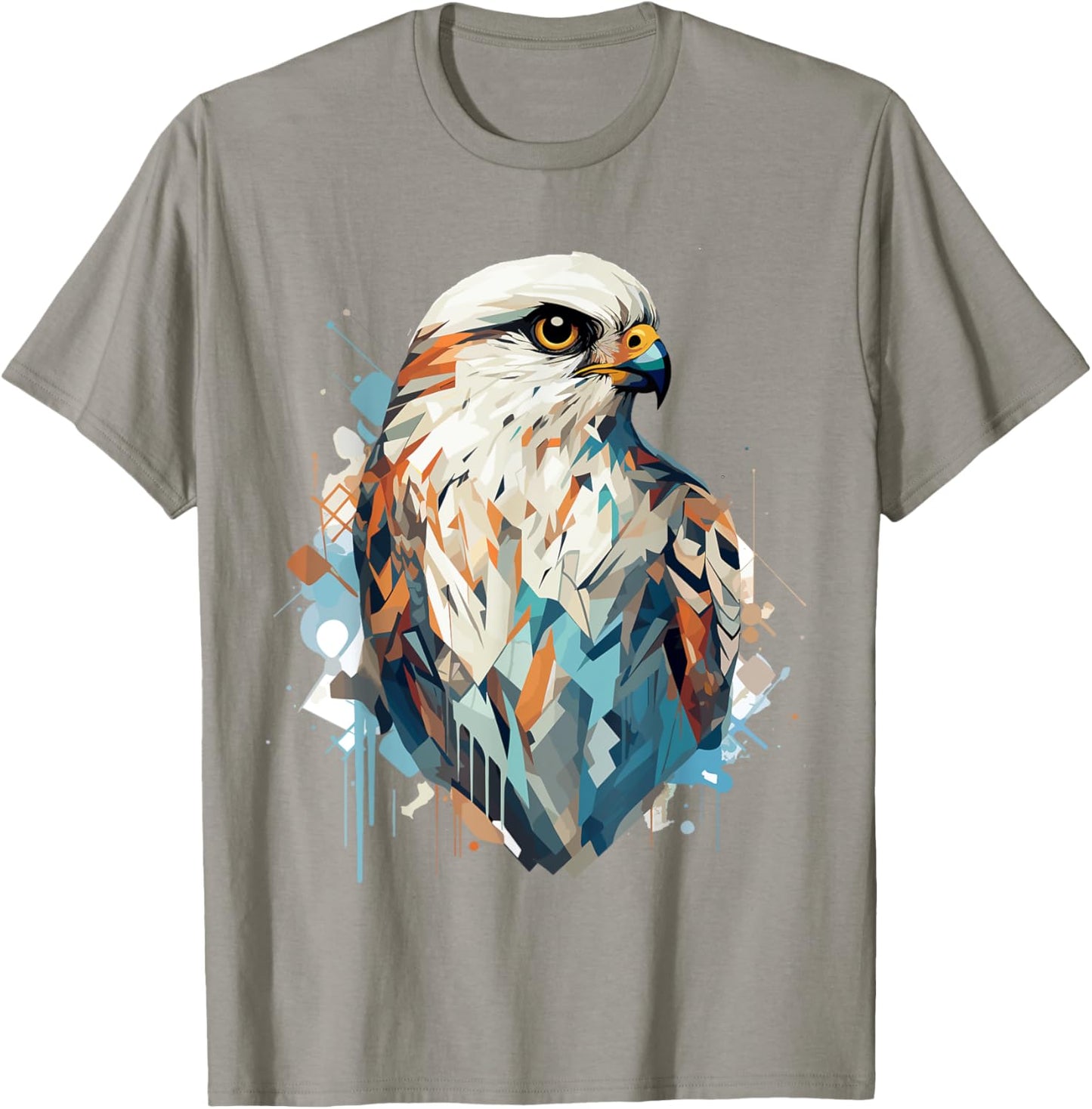 American Kestrel Bird Geometric Patten Art,Cute Kestrel Love T-Shirt - T-Shirt | Sand