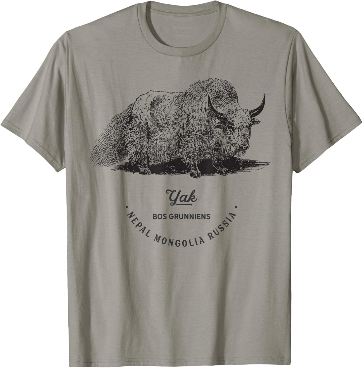 Himalayan Yak Tibet Vintage Animal Print Birthday Women Men T-Shirt - T-Shirt | Sand