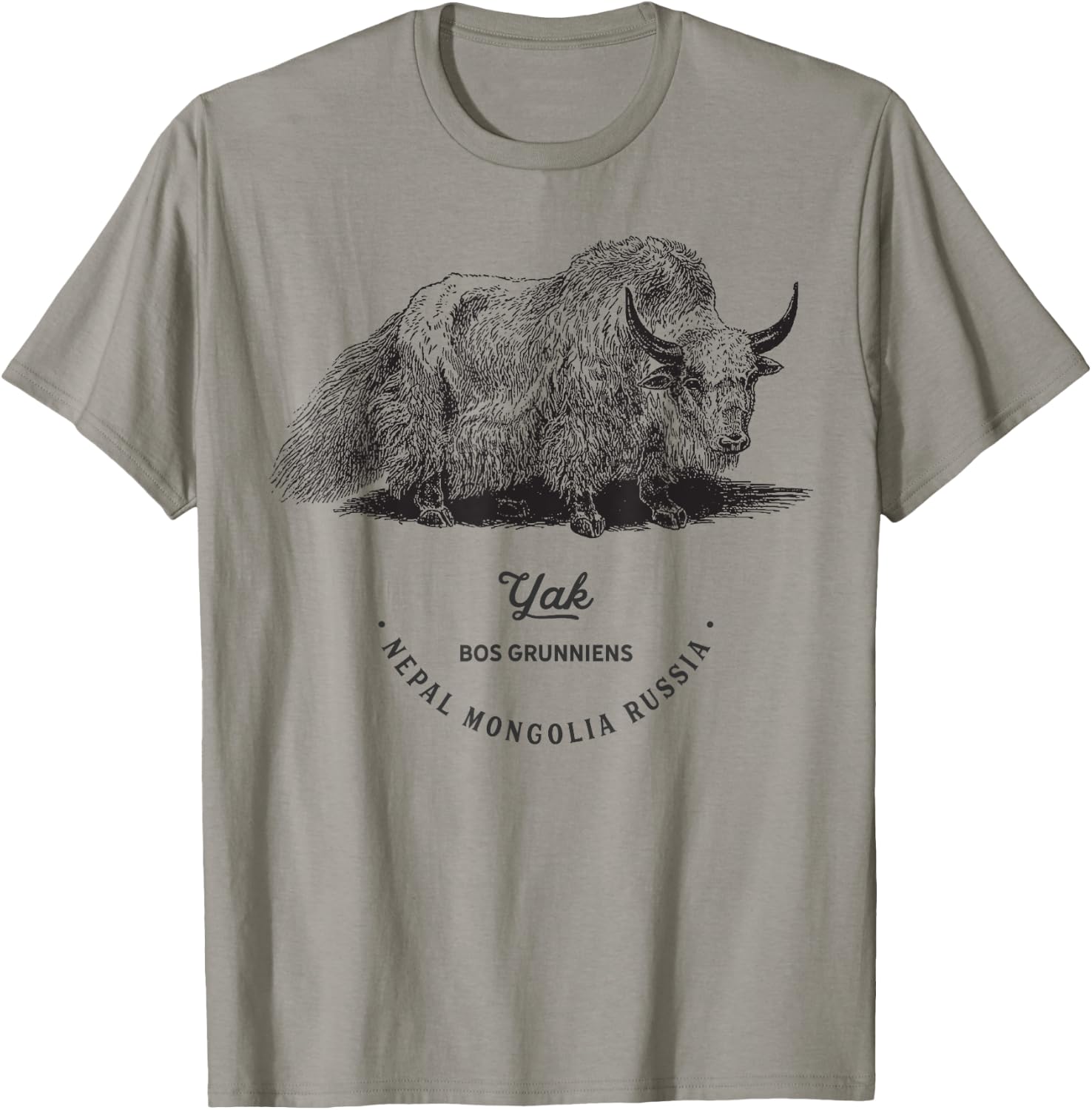 Himalayan Yak Tibet Vintage Animal Print Birthday Women Men T-Shirt - T-Shirt | Sand