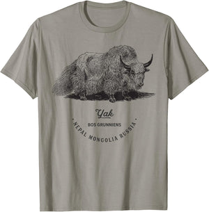 Himalayan Yak Tibet Vintage Animal Print Birthday Women Men T-Shirt - T-Shirt | Sand