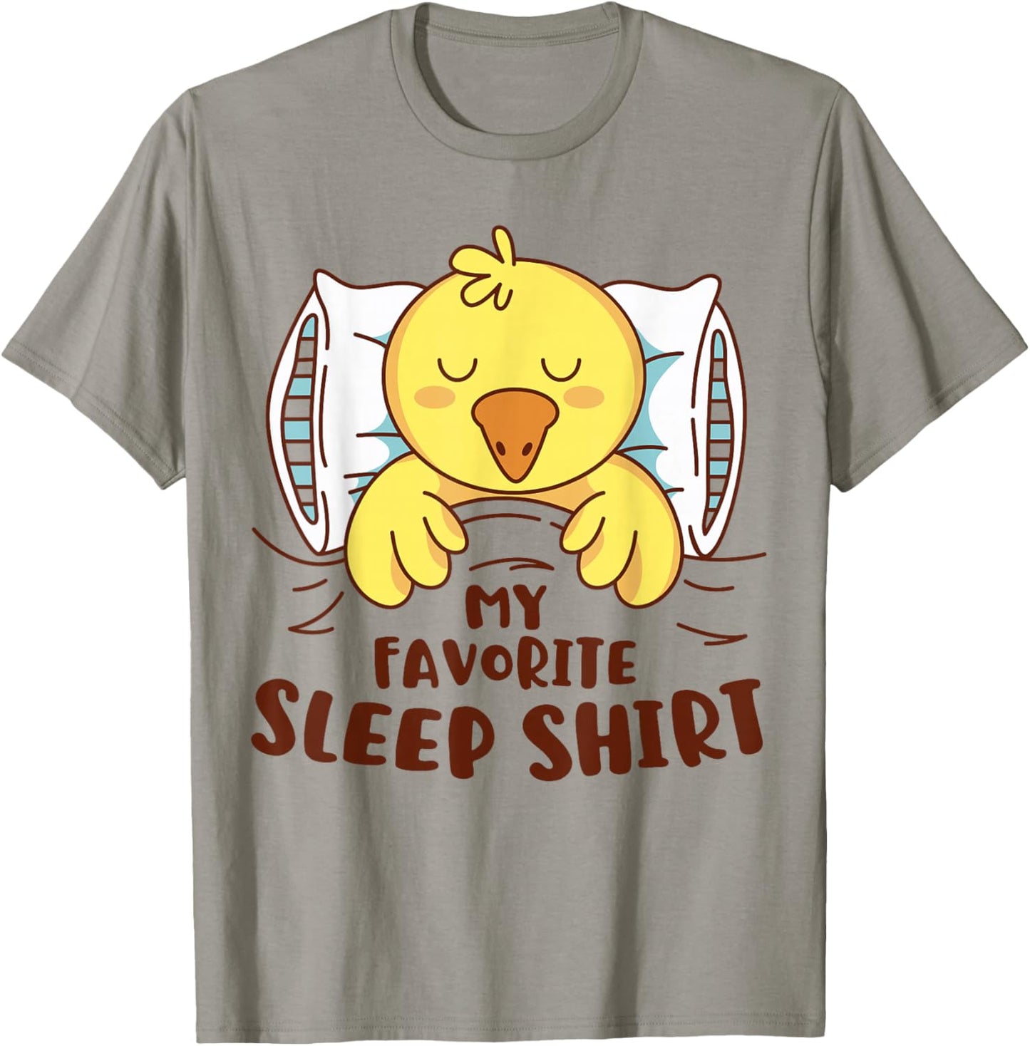 Favorite Sleep Shirt Cute Duck Sleeping Boys Girls Kids Fun T-Shirt - T-Shirt | Sand