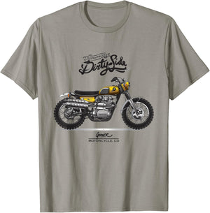 Vintage Scrambler Motorcycle - Classic Dirt Bike enthusiast T-Shirt - T-Shirt | Sand