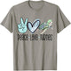 Peace Love Turtles Turtle Gift Sea Ocean Animals T-Shirt - T-Shirt | Sand