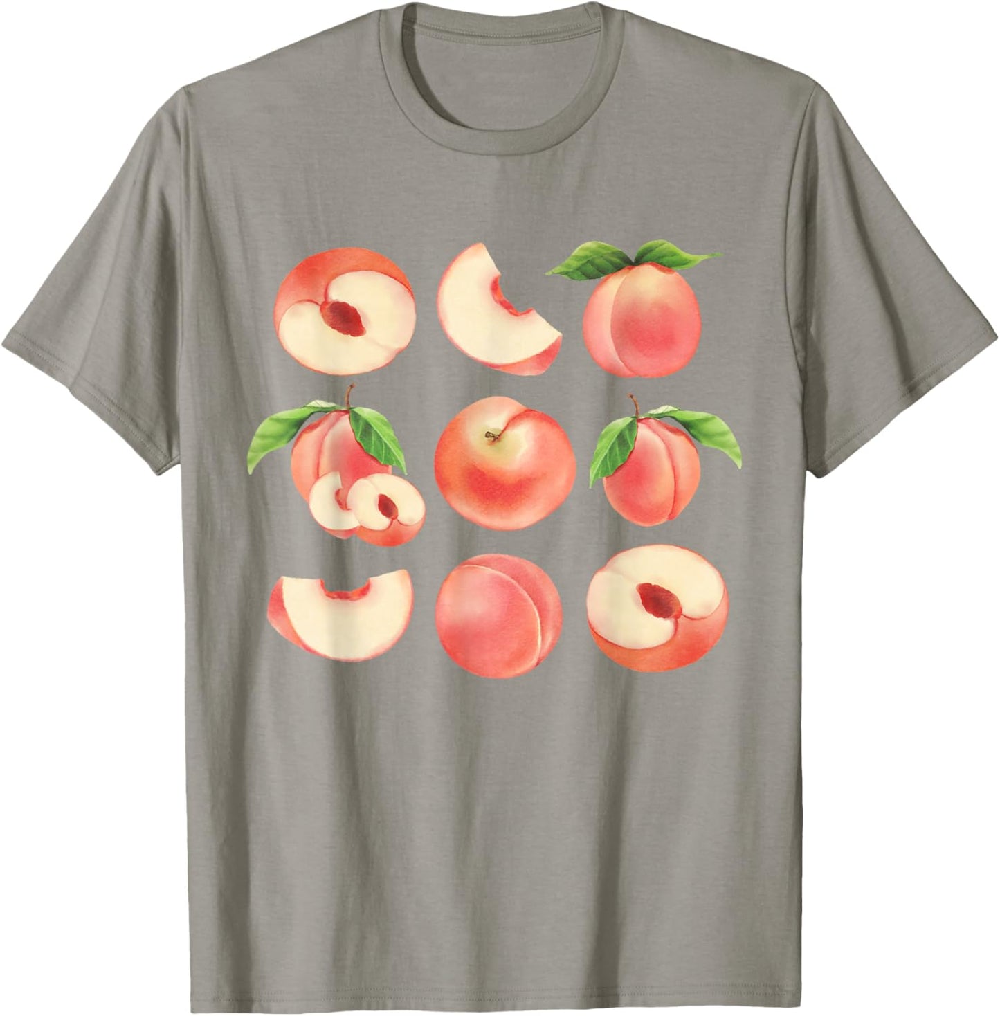 Vintage Peaches Graphic Cute Women Summer Fruit T-Shirt - T-Shirt | Sand