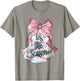 Funny Christmas Outfit Women Kids Pink Christmas Tree Cake Coquette Bow Xmas Pajamas Funny T-Shirt - T-Shirt | Sand