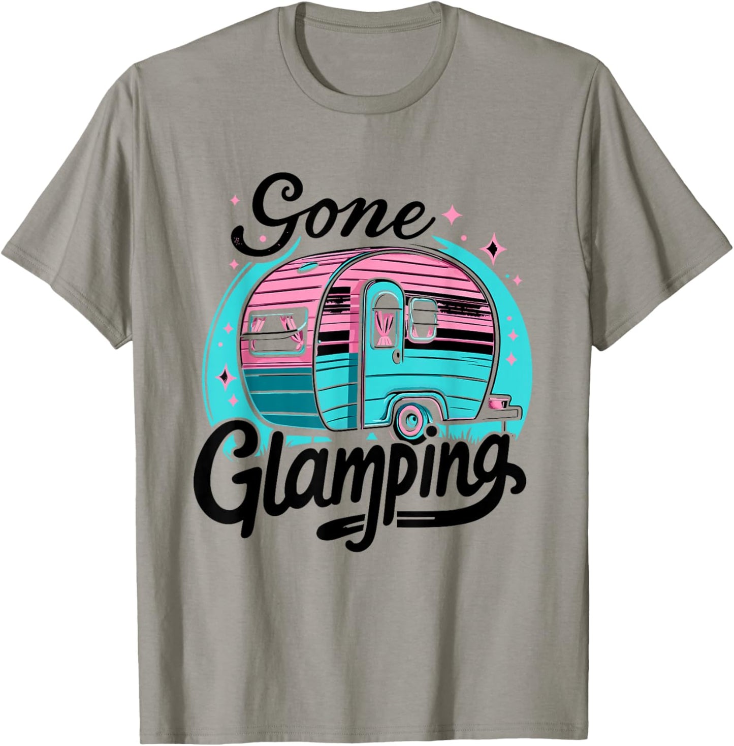 Gone Glamping Glamp Camping Glamper T-Shirt - T-Shirt | Sand