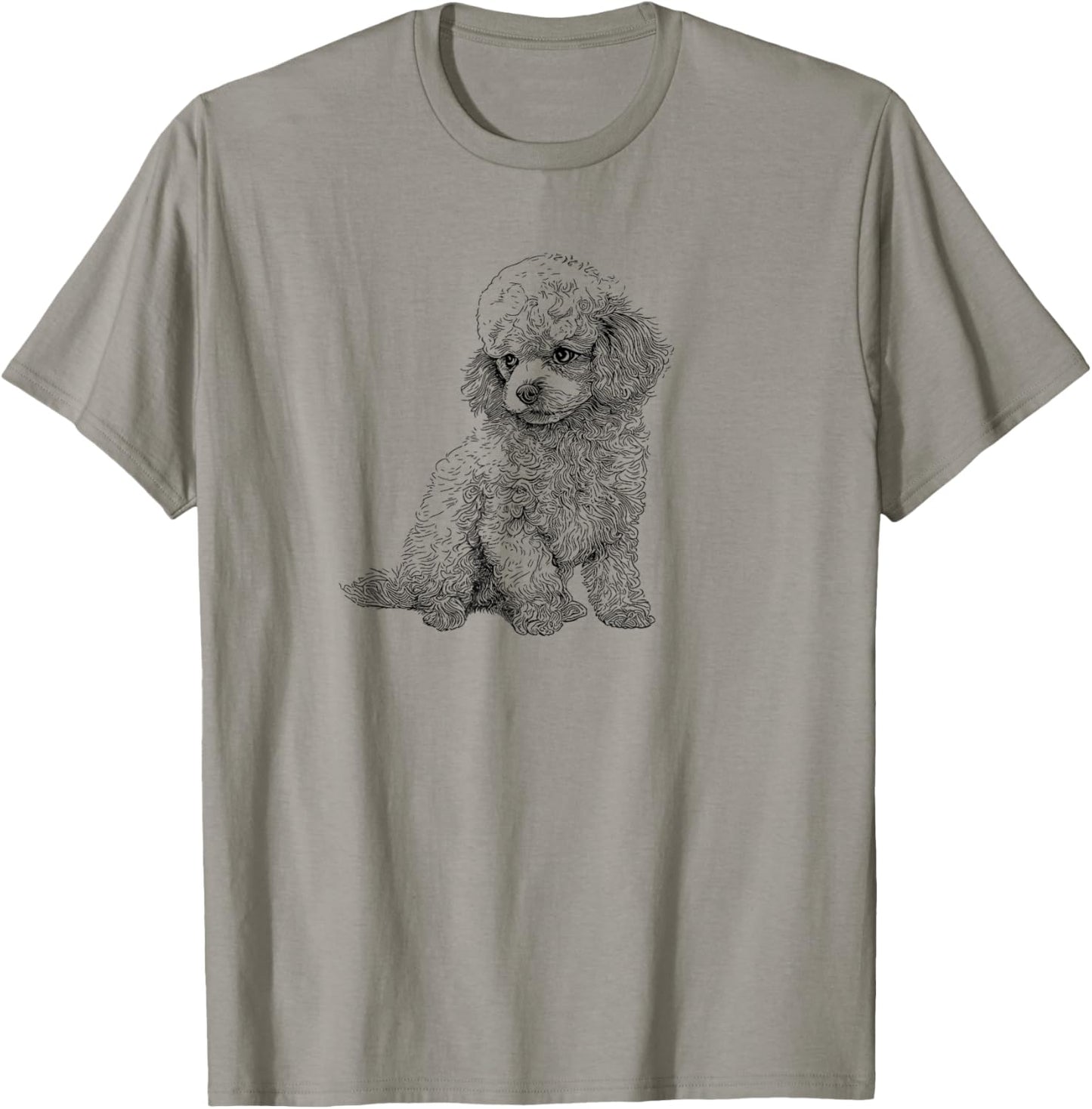 Girls Ink Art Illustration Cute Toy Poodle Lover T-Shirt - T-Shirt | Sand