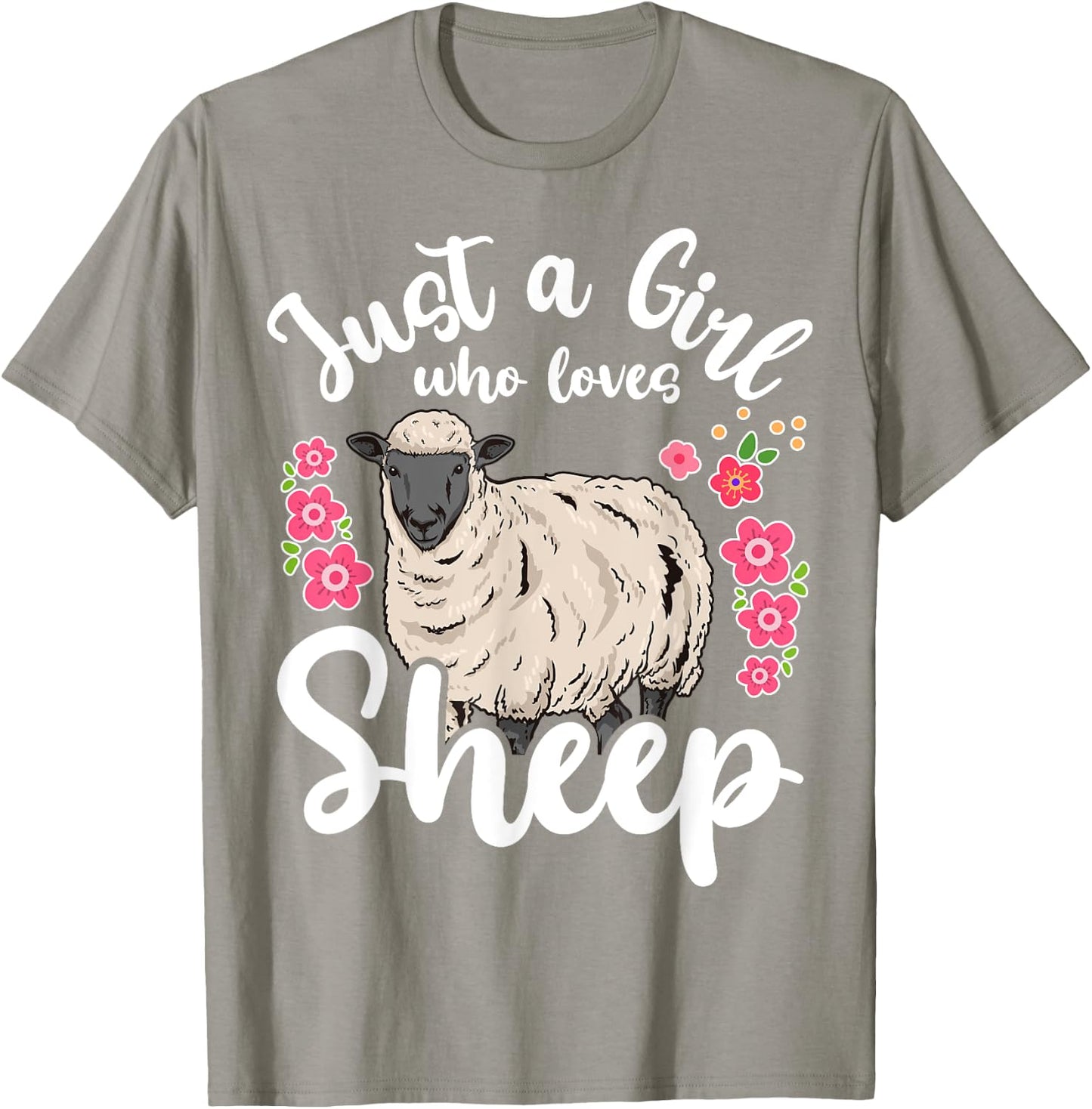 Sheep Just a Girl Who Loves Sheep T-Shirt - T-Shirt | Sand