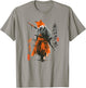 Japanese Fox Samurai T-Shirt - T-Shirt | Sand