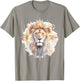 Lion of Judah Shirt Men Fathers Day Christian Religious Dad T-Shirt - T-Shirt | Sand