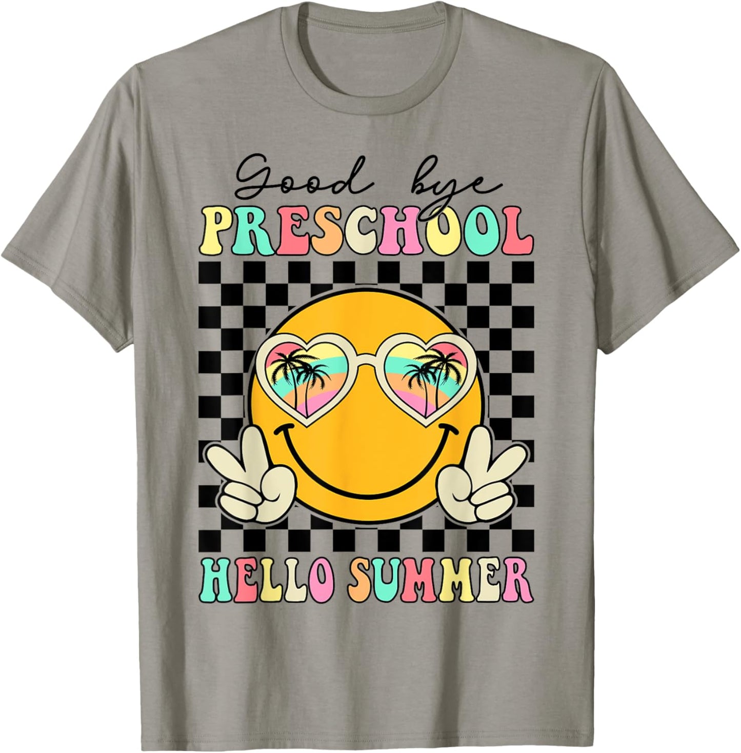 Goodbye Preschool Hello Summer Last Day Of School Boys Kids T-Shirt - T-Shirt | Sand