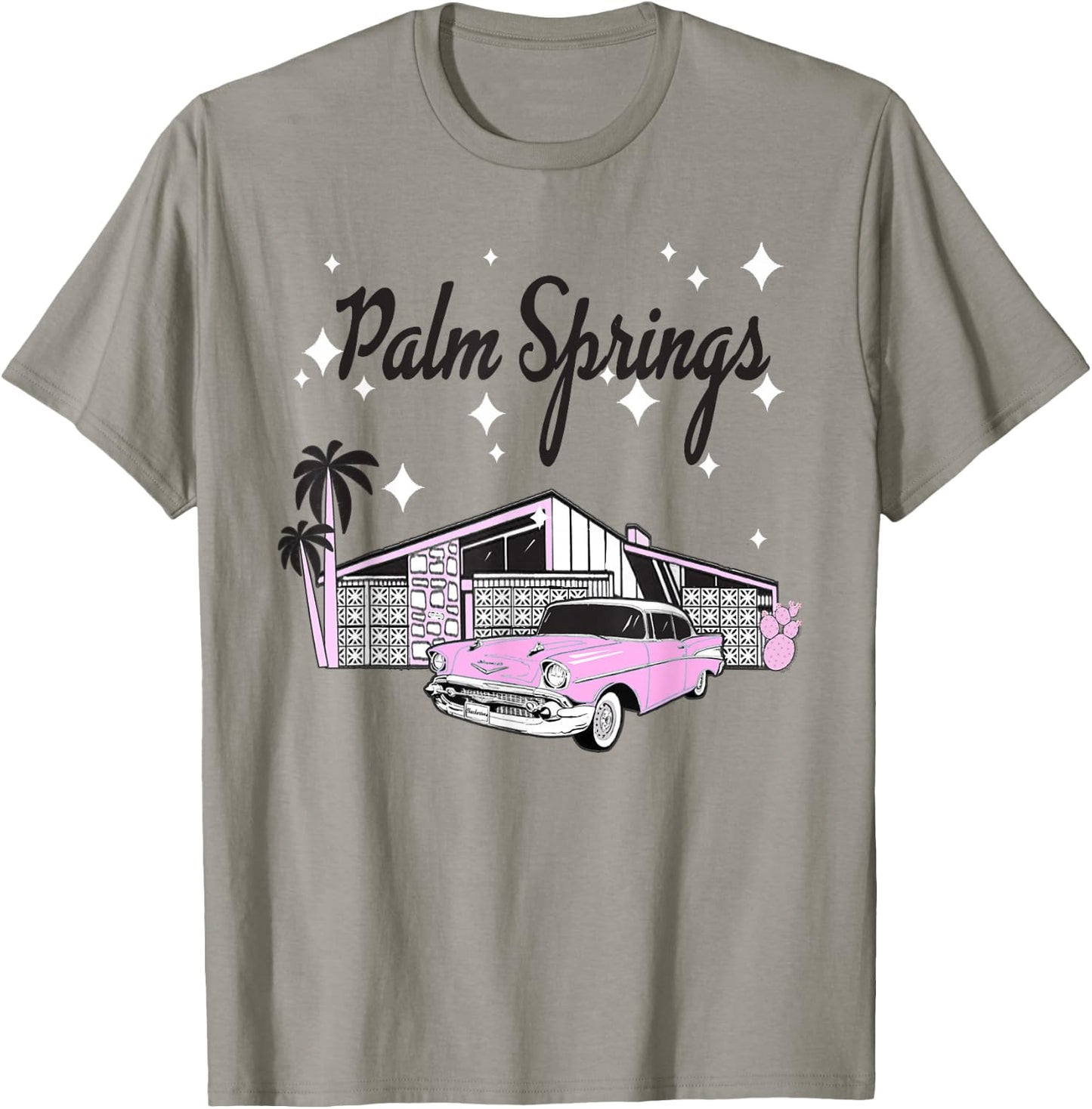 Vintage Mid Century Palm Springs California 1950s Atomic Age T-Shirt - T-Shirt | Sand