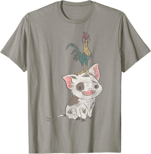 Disney Moana Pua And Hei Hei Simple Portrait T-Shirt - T-Shirt | Sand