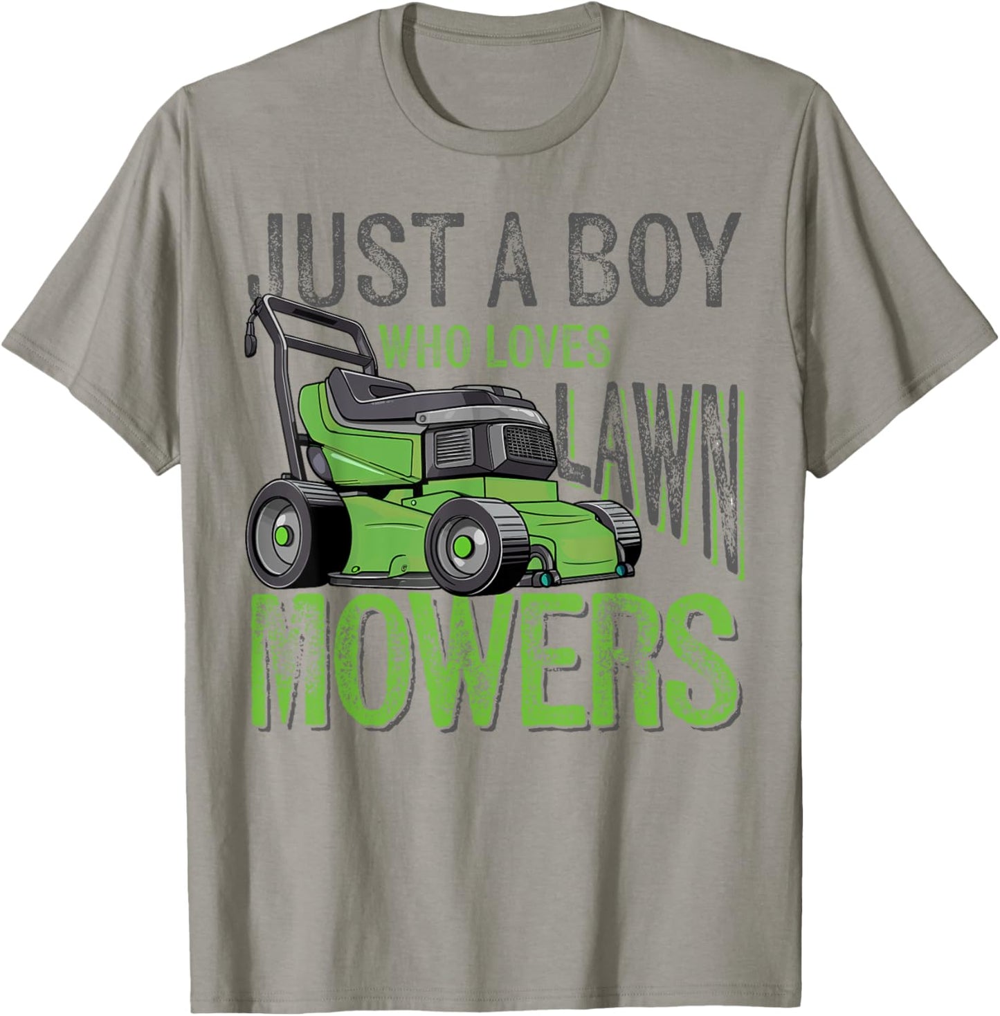 Lawn Mowing Lover Toddler Just a Boy Who Loves Lawn Mowers T-Shirt - T-Shirt | Sand