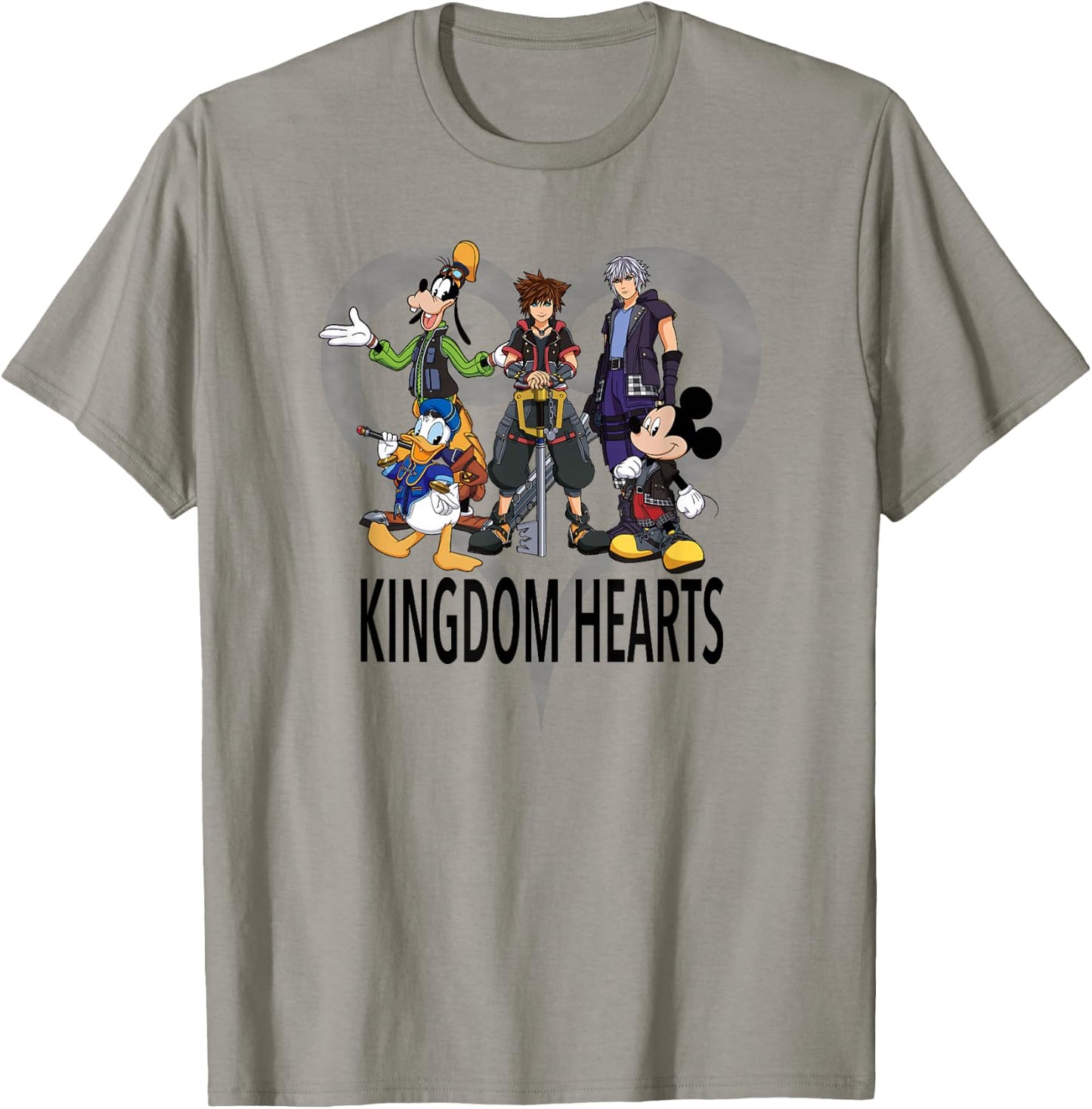 Disney Kingdom Hearts III Characters and Symbol T-Shirt - T-Shirt | Sand