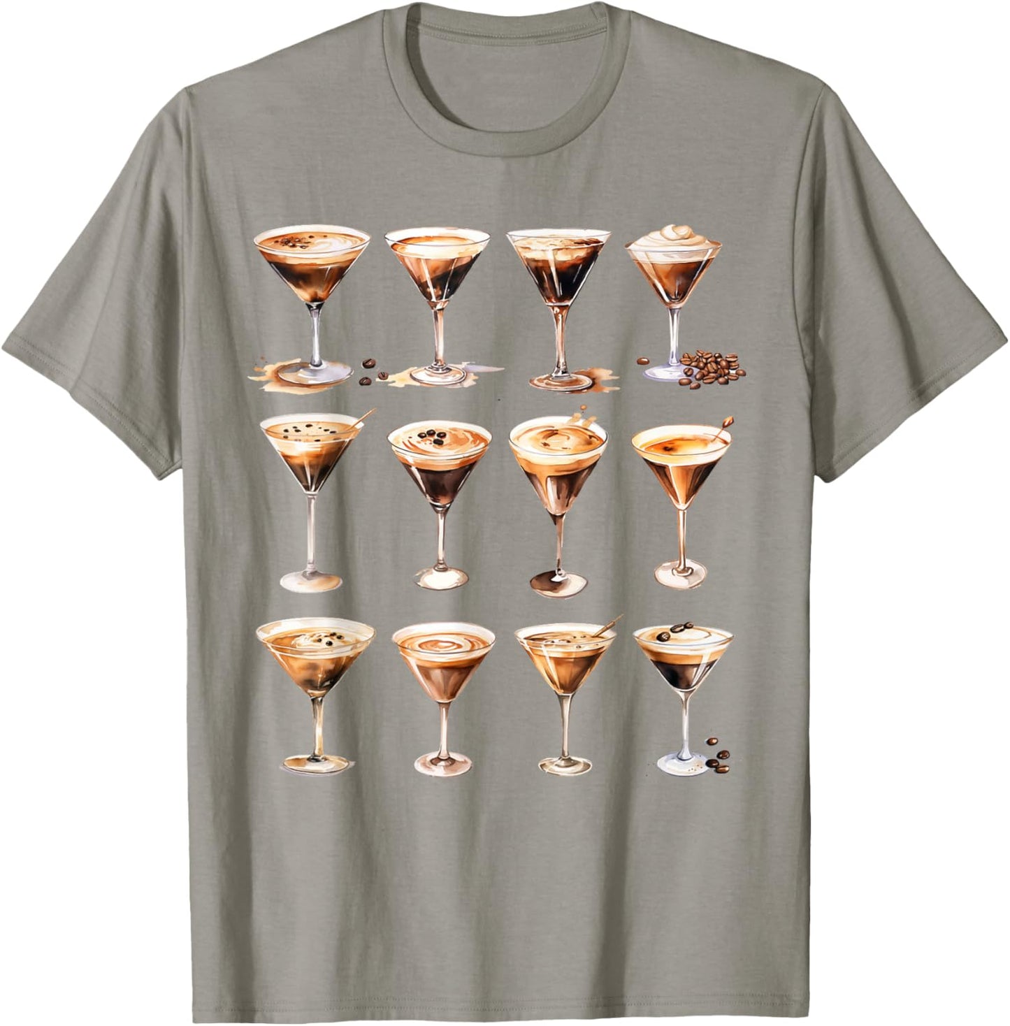Espresso Martini Lover Tini Time Cocktail Espresso Martini T-Shirt - T-Shirt | Sand