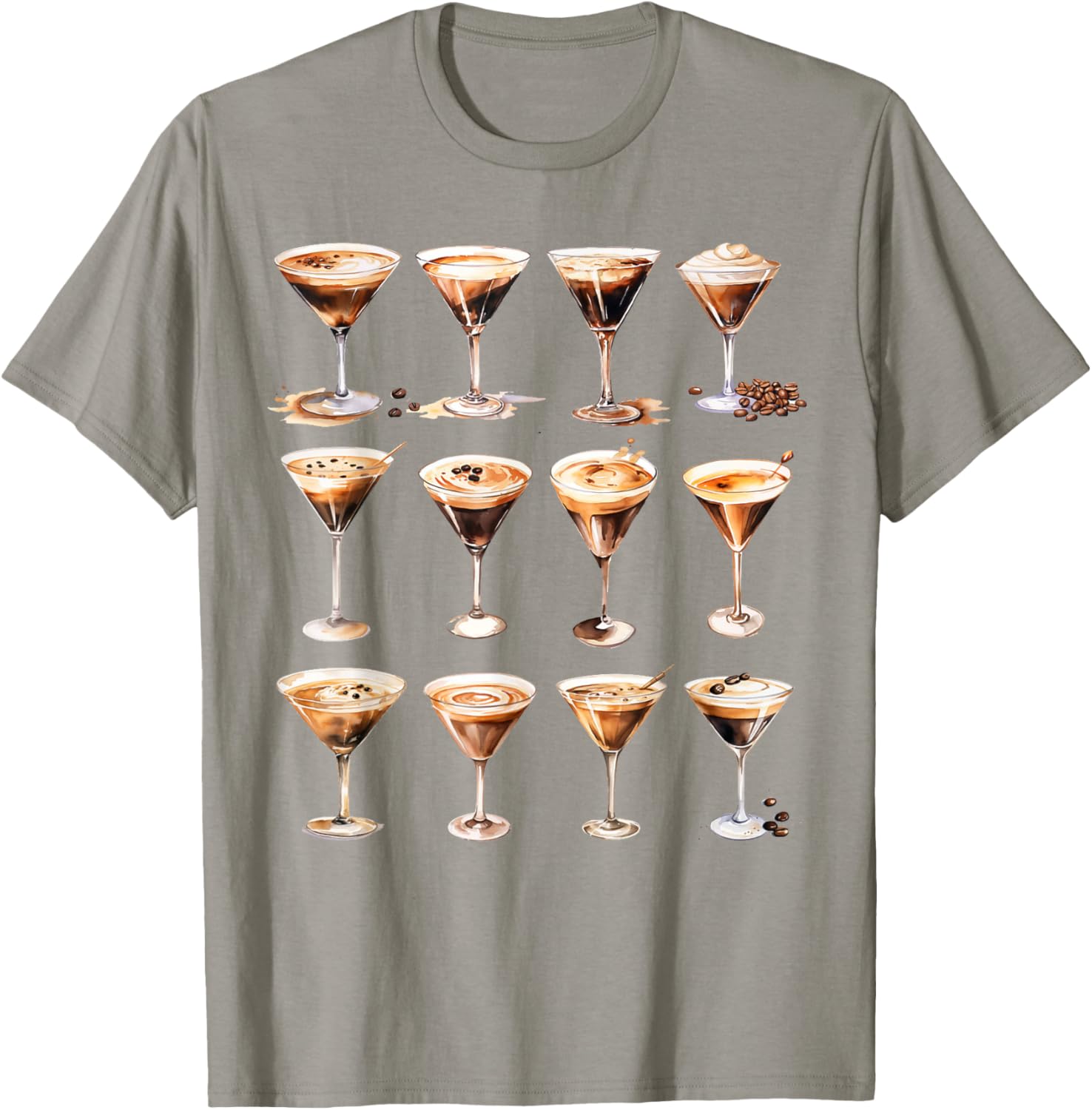 Espresso Martini Lover Tini Time Cocktail Espresso Martini T-Shirt - T-Shirt | Sand