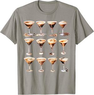 Espresso Martini Lover Tini Time Cocktail Espresso Martini T-Shirt - T-Shirt | Sand