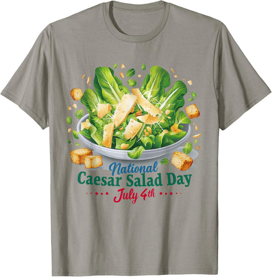 National Caesar Salad Day July 4th Celebration Salad Lover T-Shirt - T-Shirt | Sand