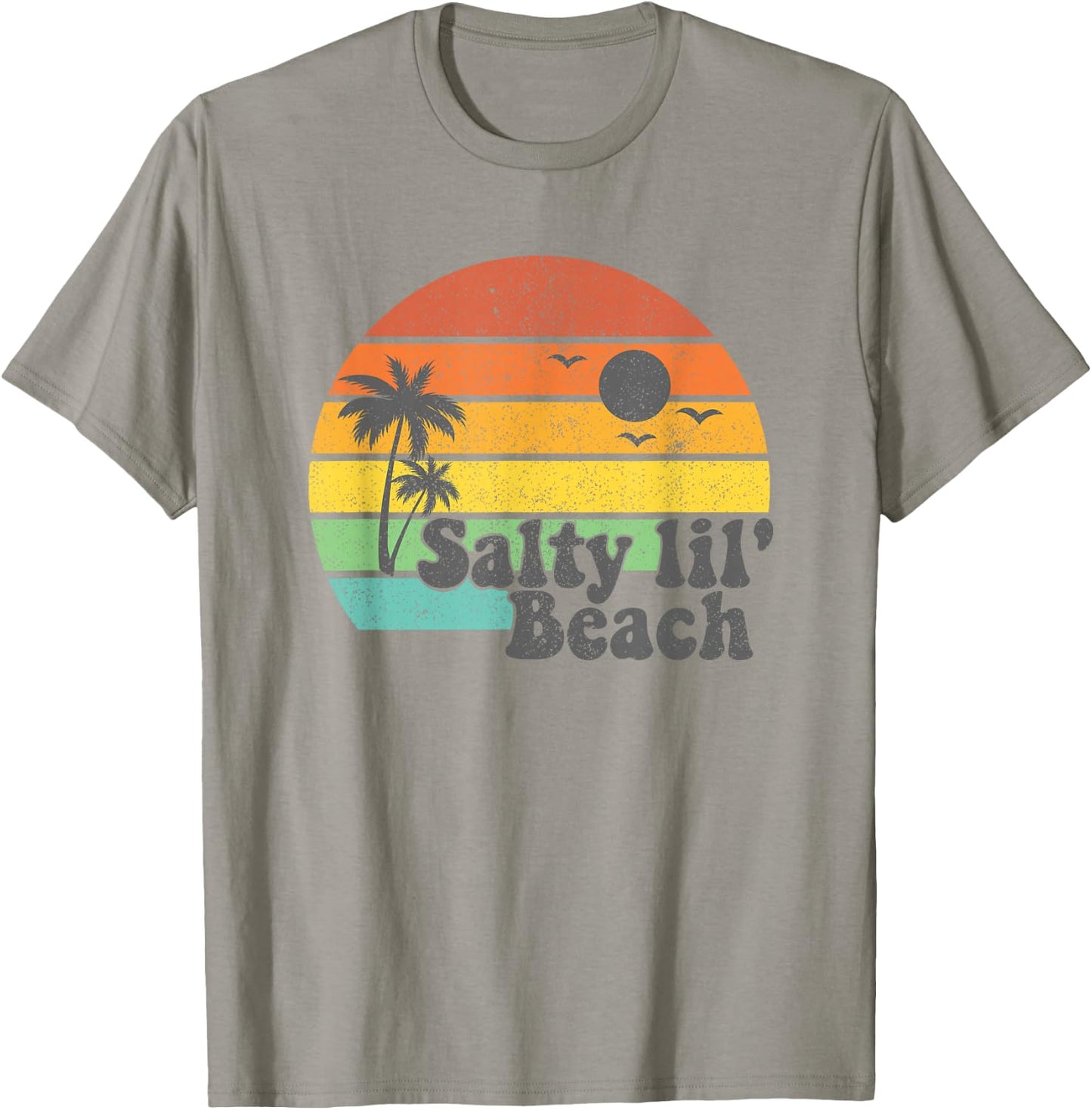 Salty Lil Beach Retro Vacation Funny Summer Quote Women Gift T-Shirt - T-Shirt | Sand