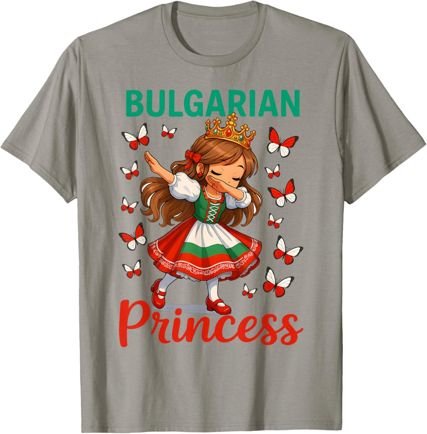 Bulgarische Prinzessin Dabbing Girl Cute Bulgaria Pride für Kinder T-Shirt - T-Shirt | Sand